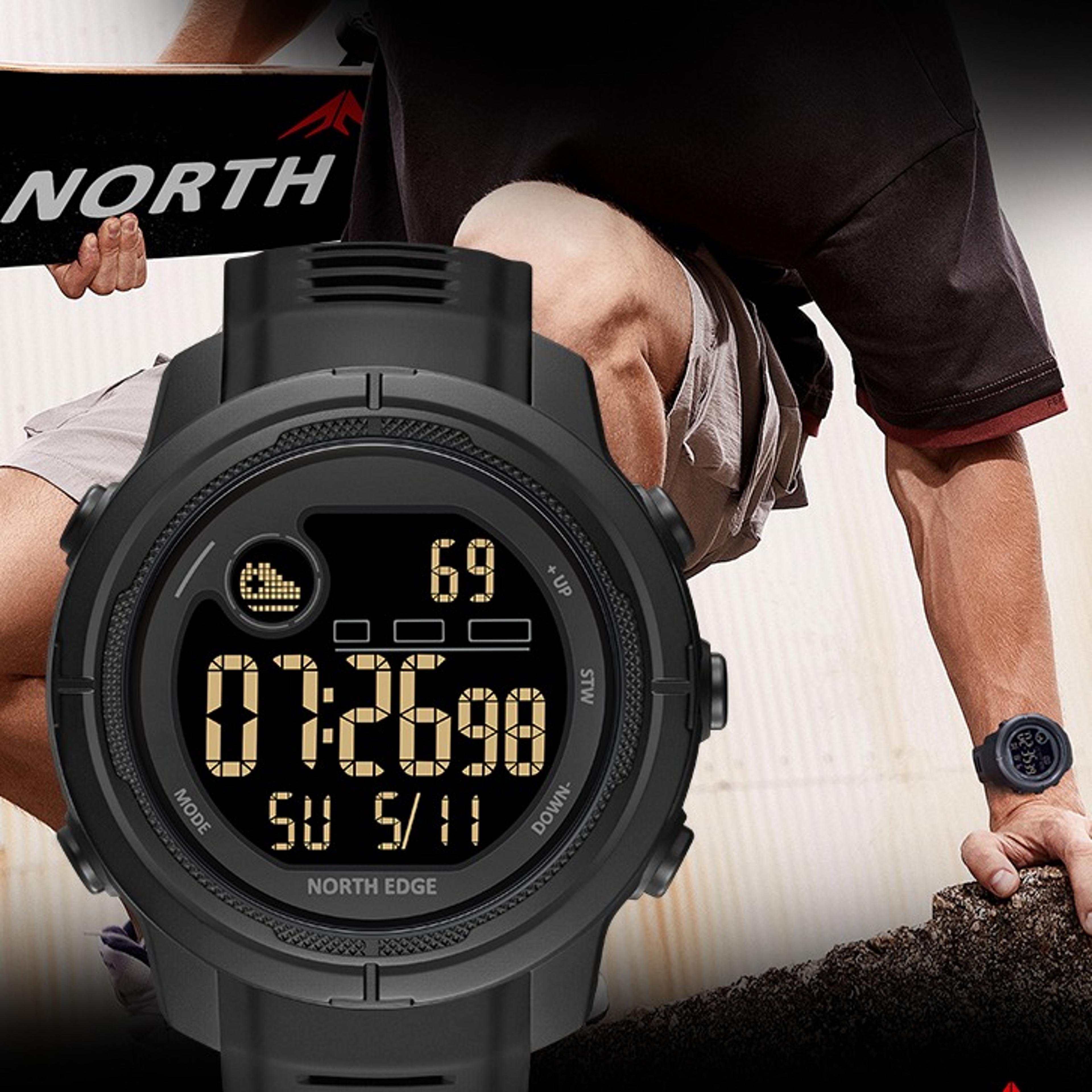 mens sports watch with heart rate monitor waterproof luminous chronograph