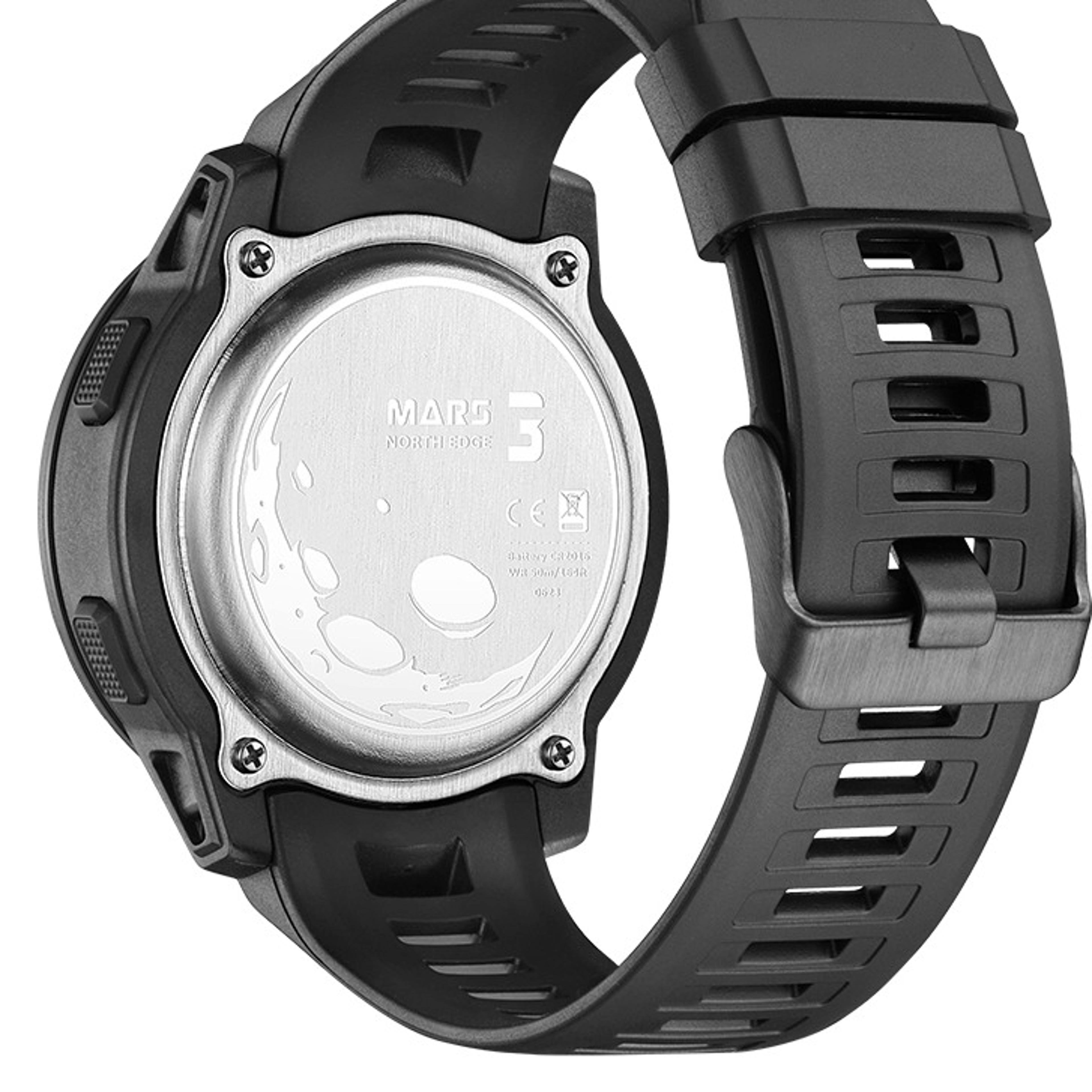 carbon fiber waterproof mens sports watch with world time stopwatch and alarm