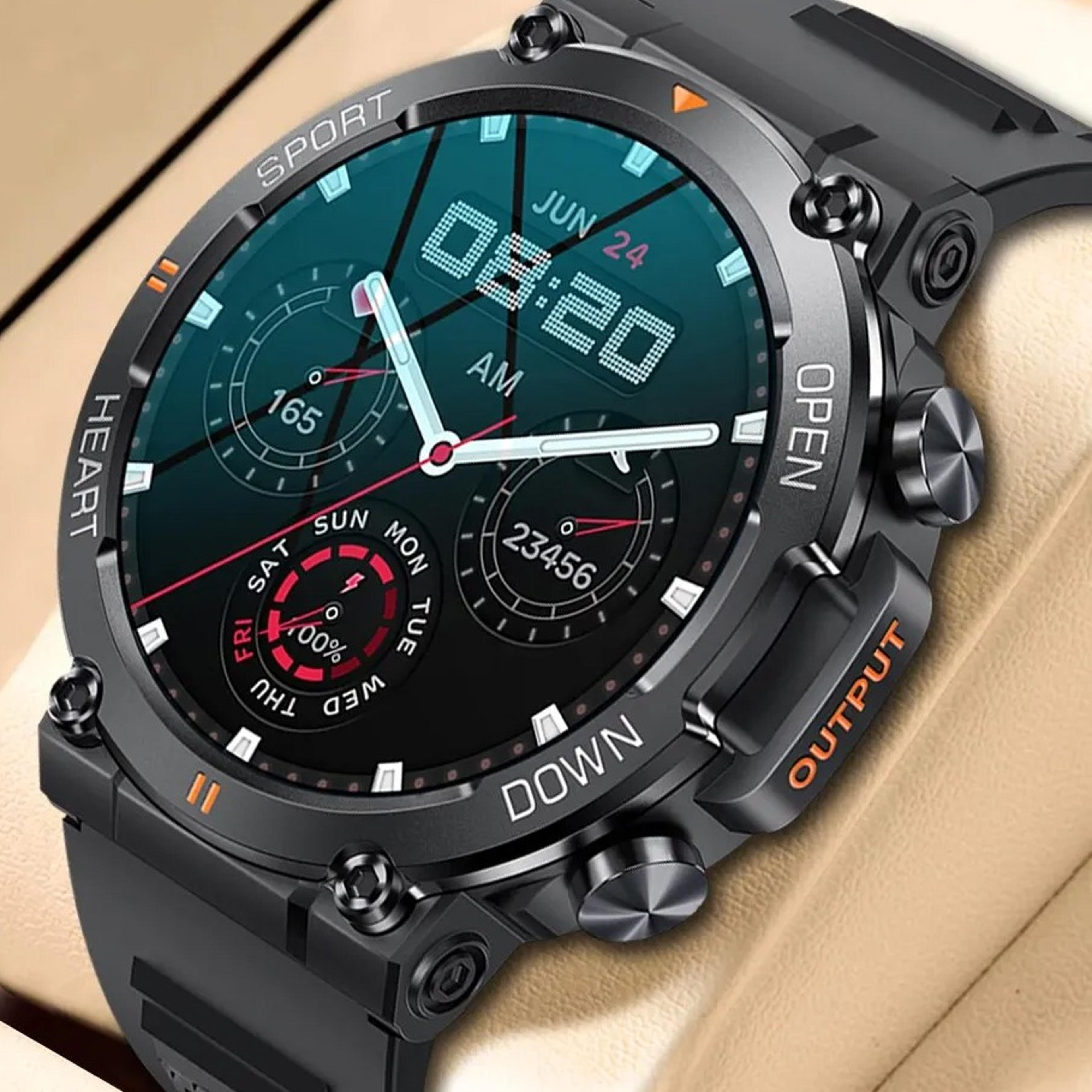 mens smart watch with bluetooth calling hd fitness tracker battery