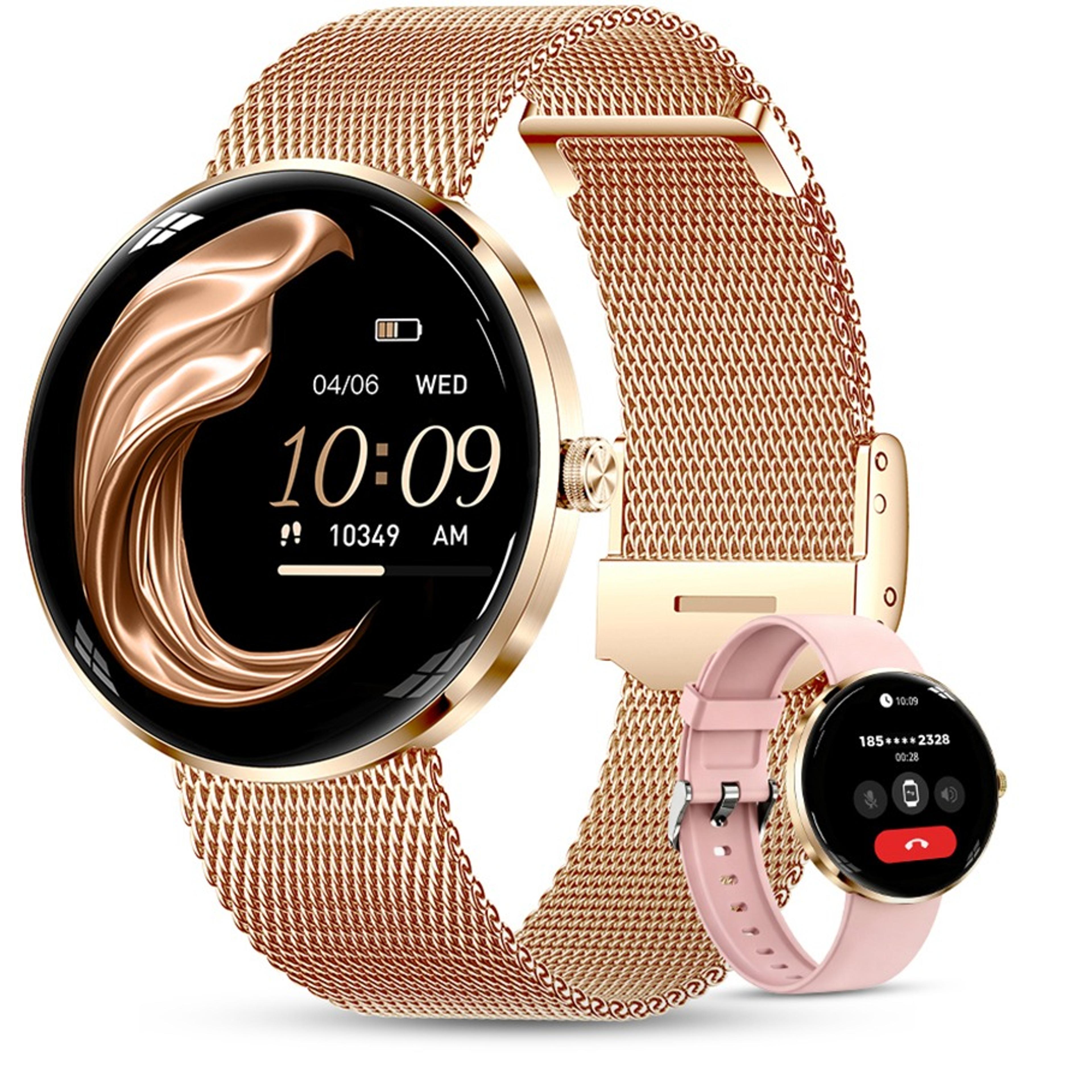women amoled smartwatch ultra thin stainless steel health and fitness tracker watch