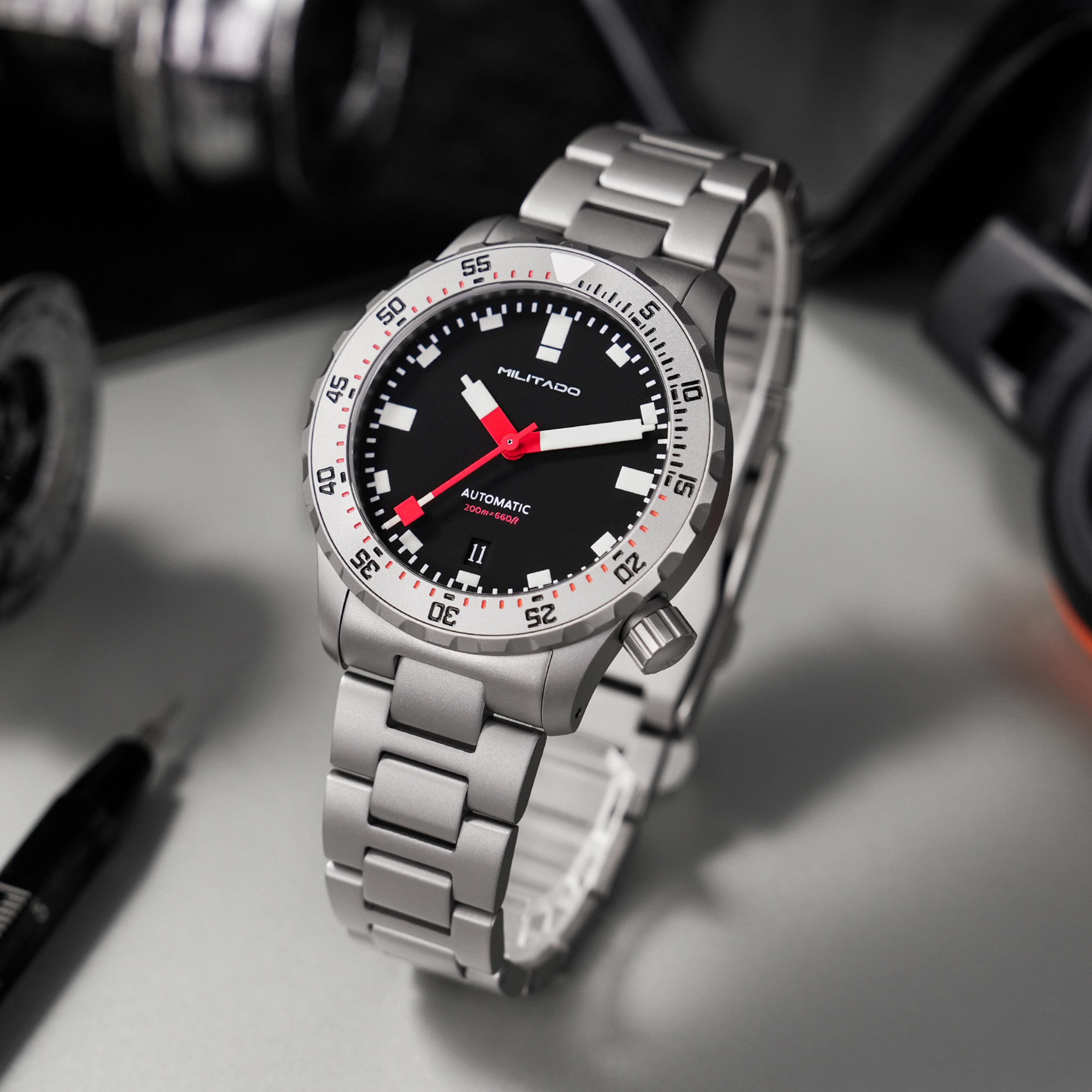 automatic diver watch mechanical sapphire waterproof mens watch