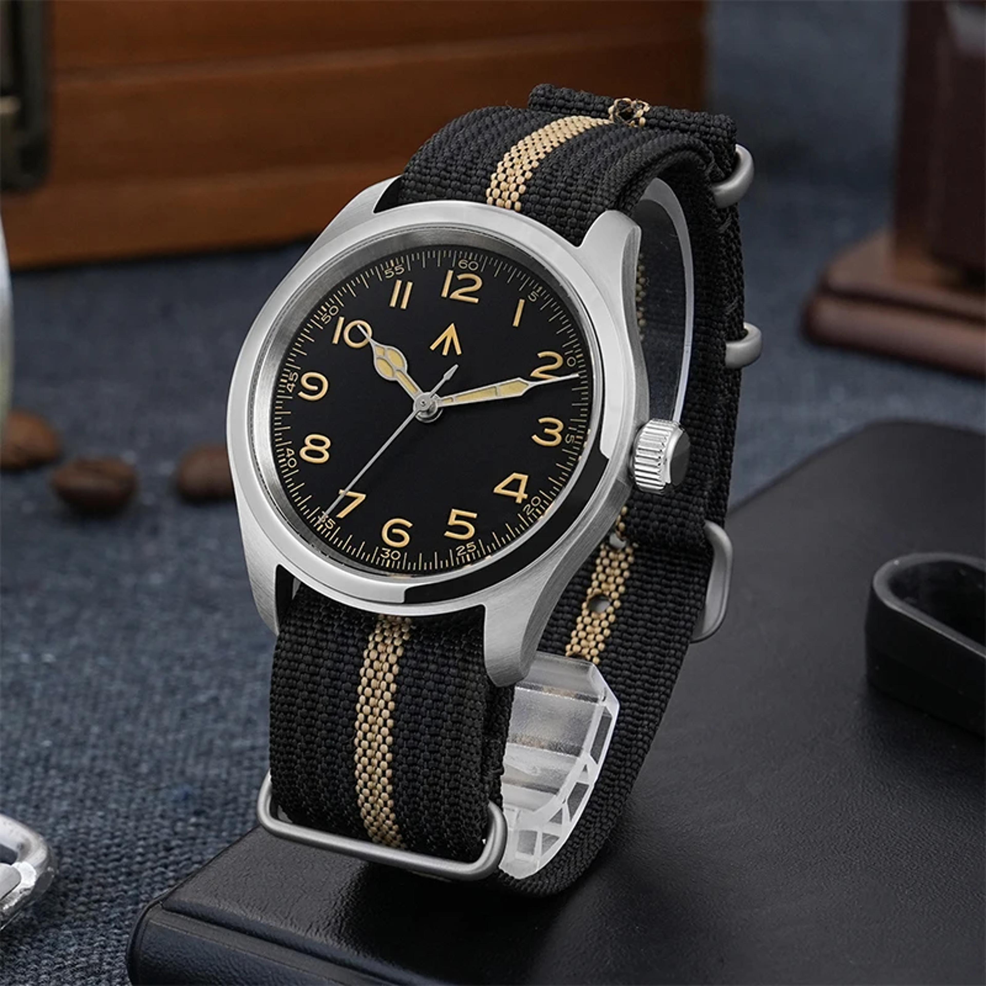 military watch japan quartz sapphire crystal luminous waterproof field watch