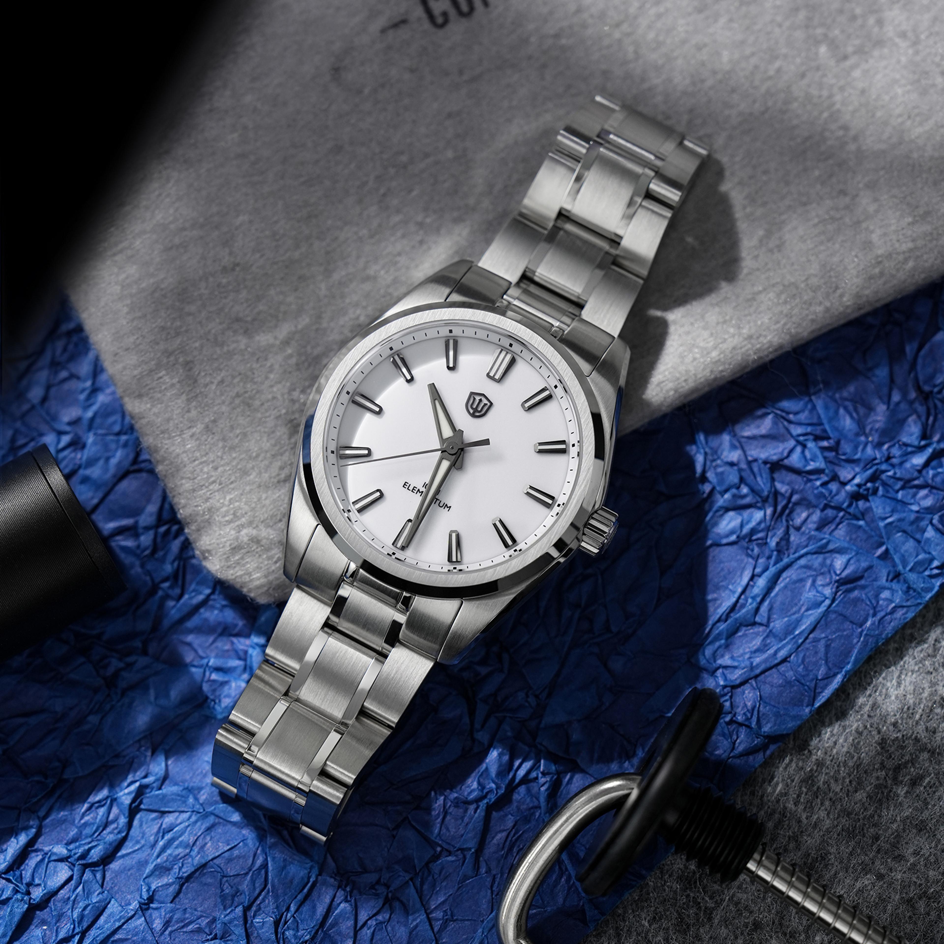 ice crack dial sapphire luminous waterproof men wristwatch