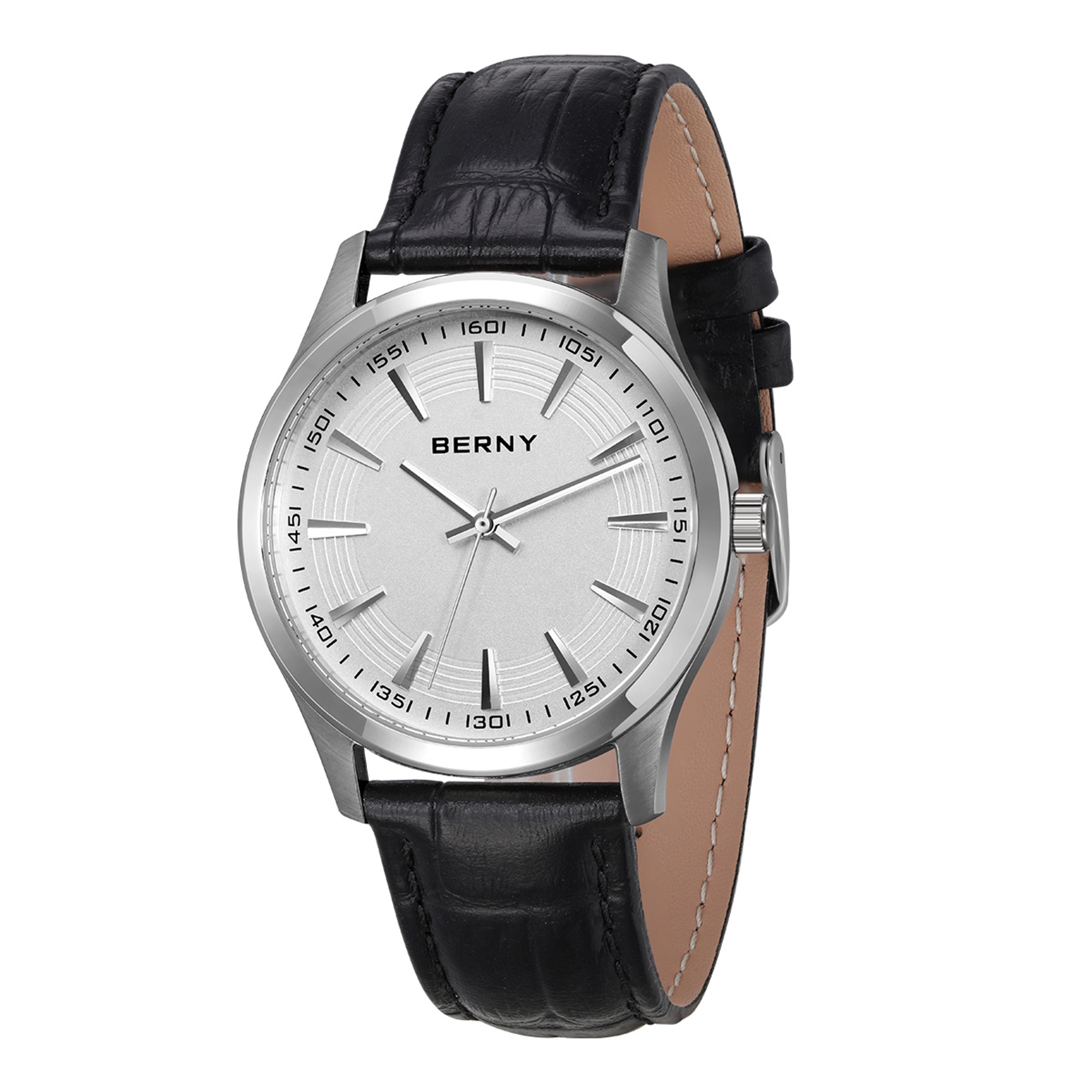 lightweight mens quartz watch stainless steel case business dress wristwatch
