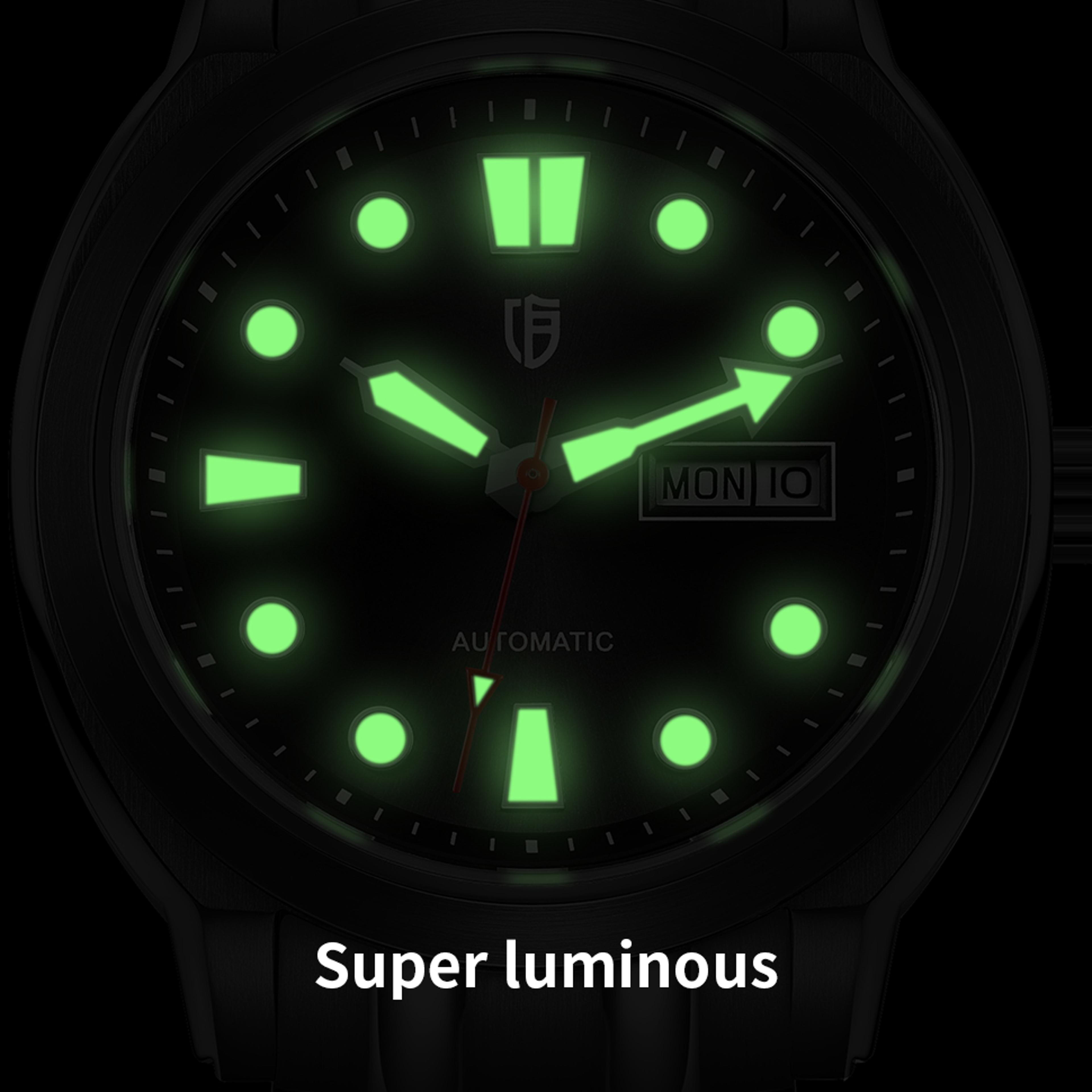 automatic men watch sapphire crystal waterproof mechanical wristwatch