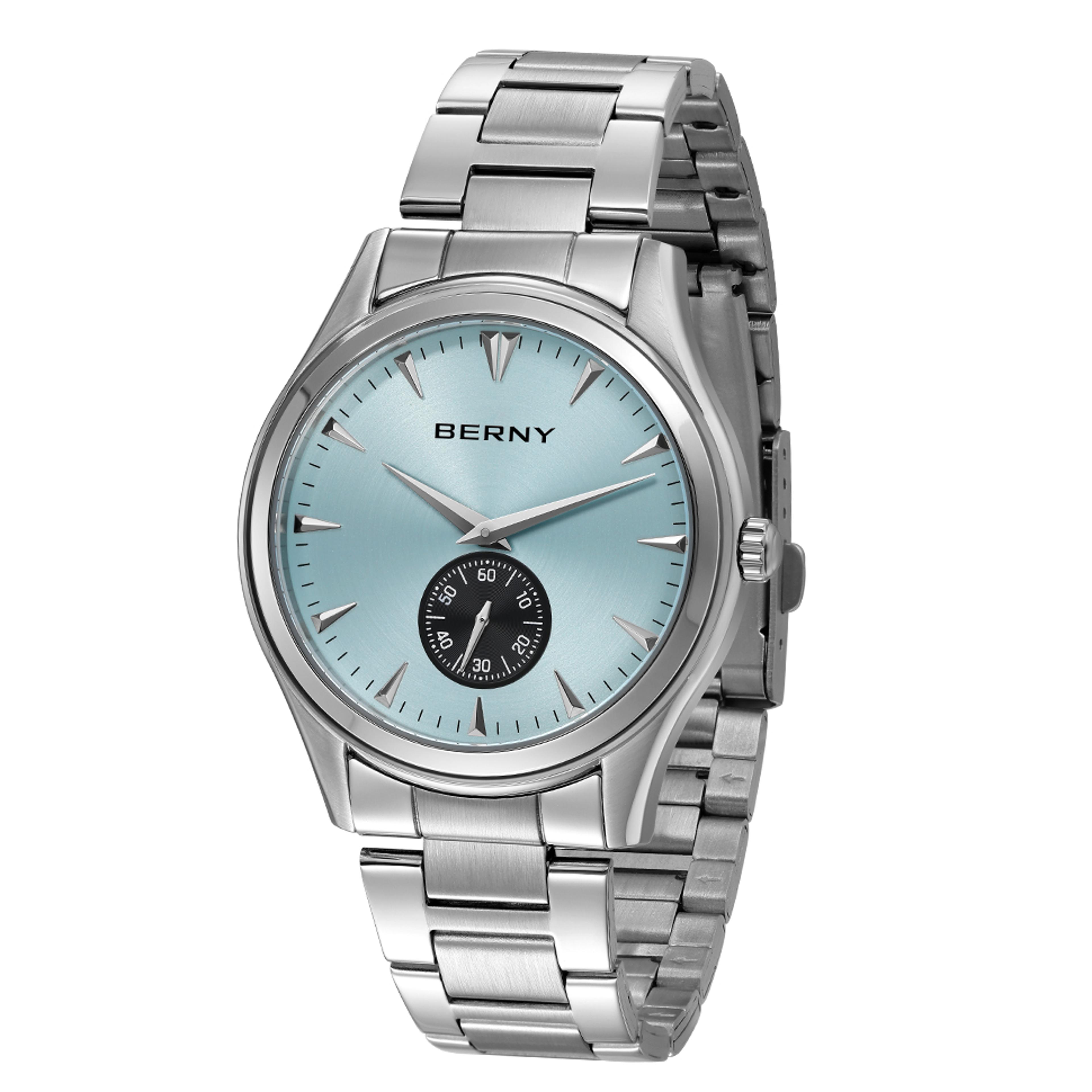 waterproof mens quartz watch stainless steel casual wristwatch