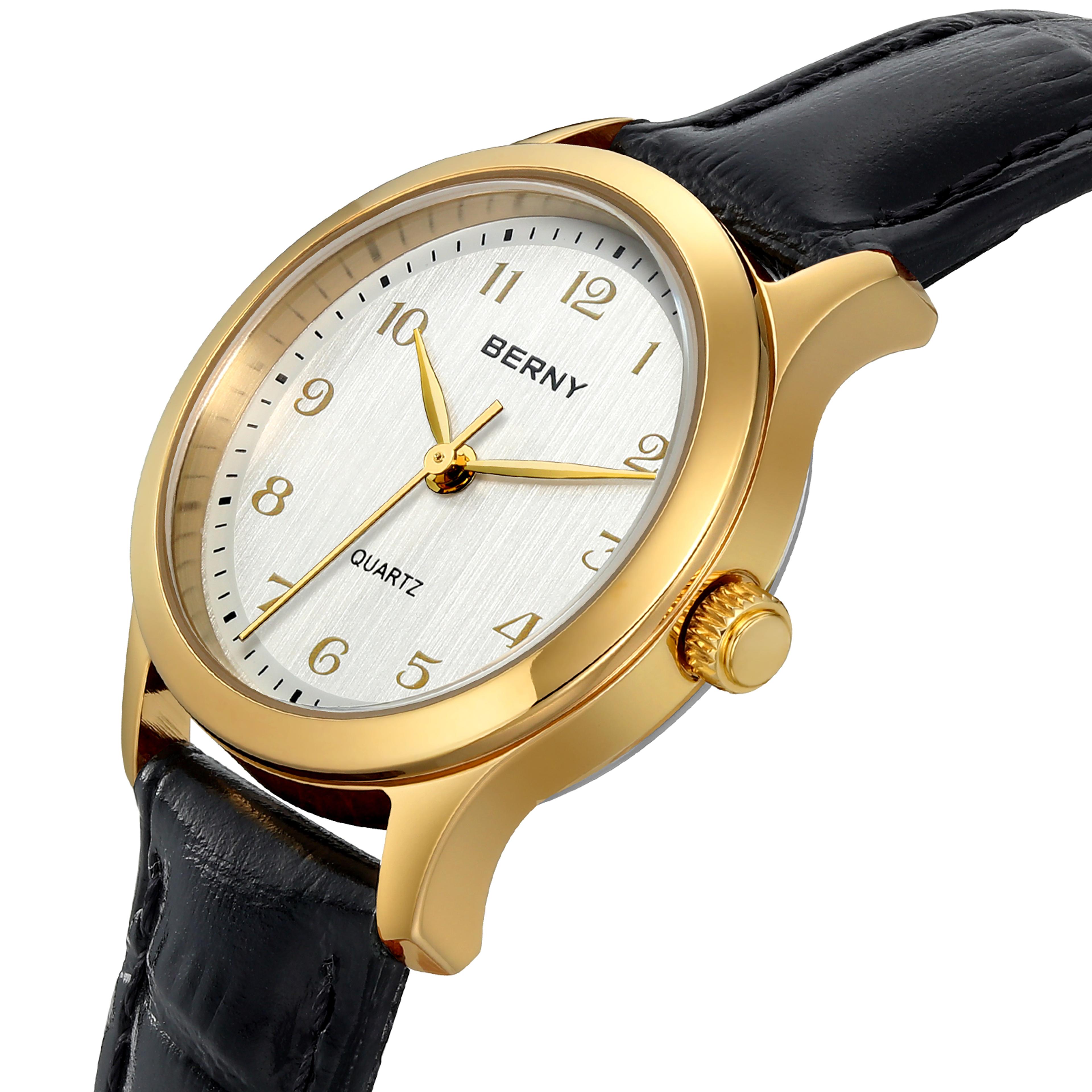 elegant gold watch for women gradient dial ladies quartz watch