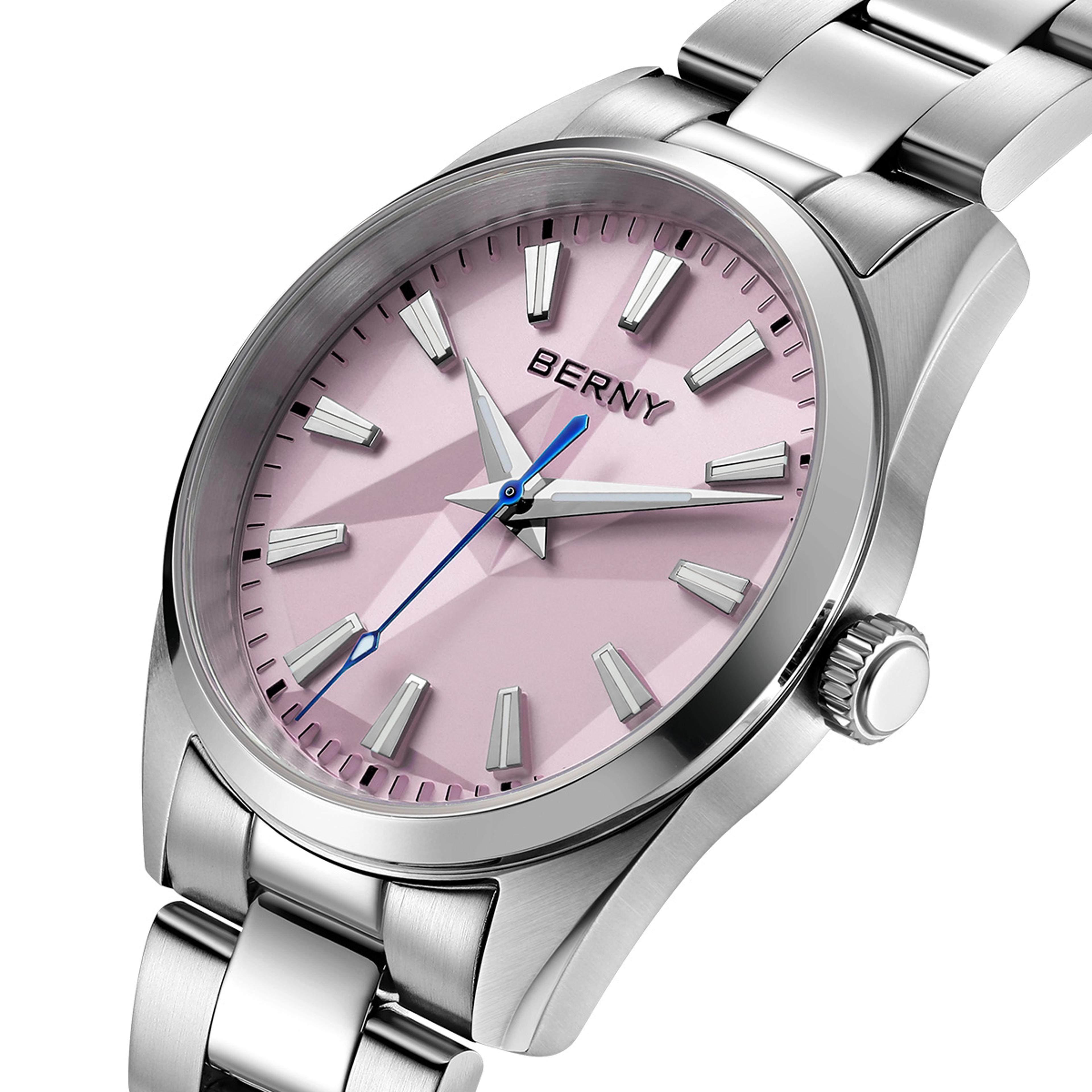 womens waterproof quartz watch with sapphire crystal and stainless steel