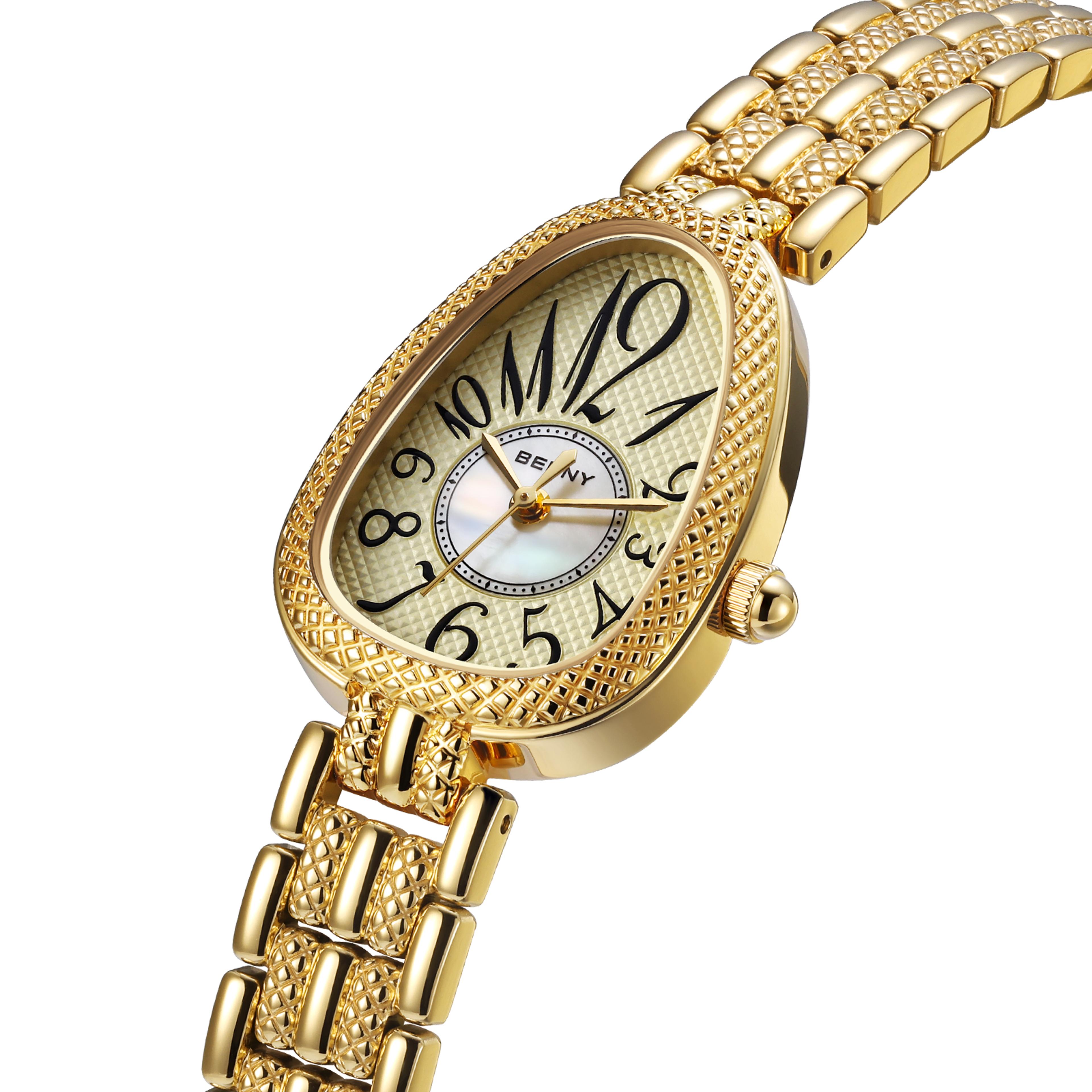 elegant womens gold watch waterproof stainless steel ladies wristwatch