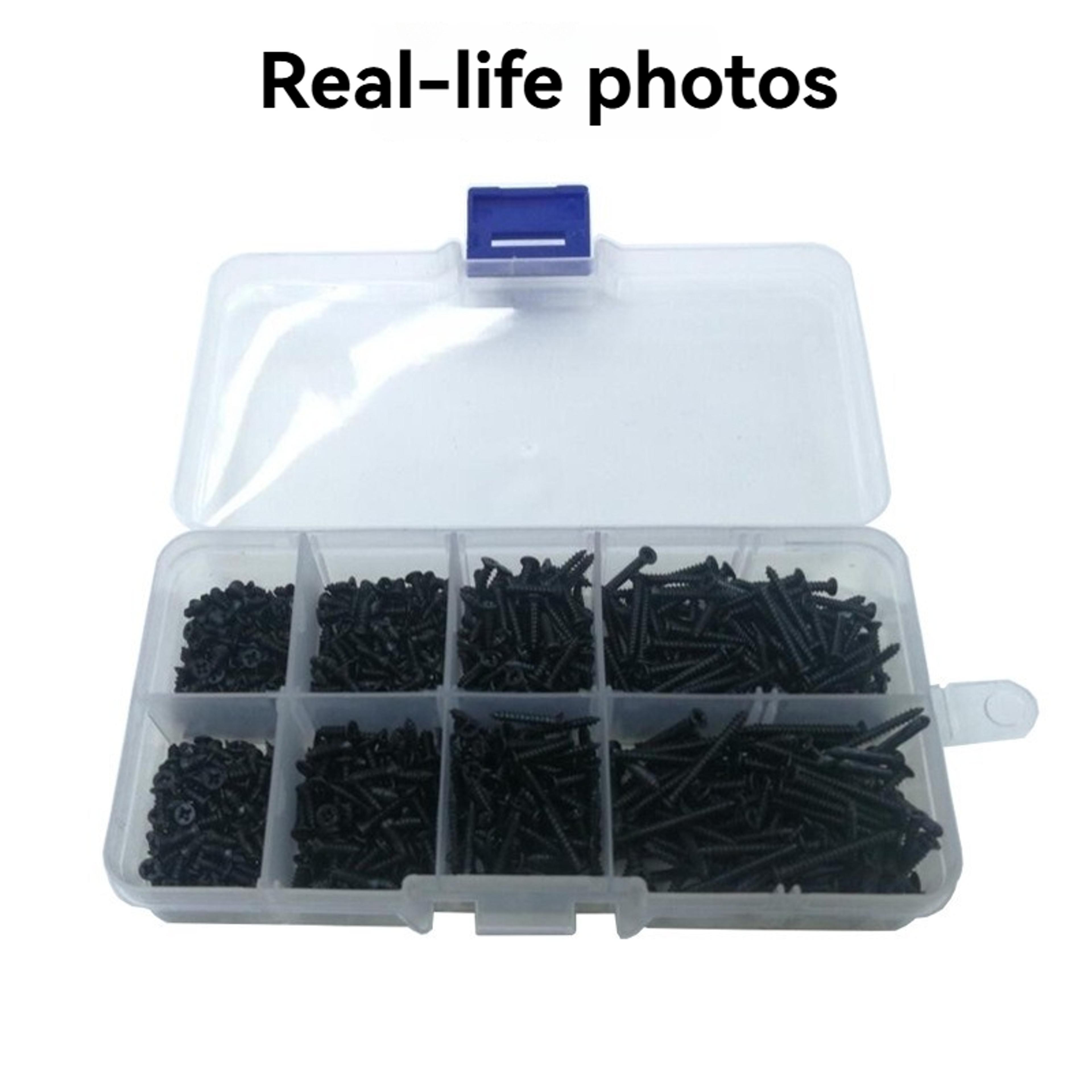 phillips self tapping screw set for metal plastic and aluminum electrical assembly