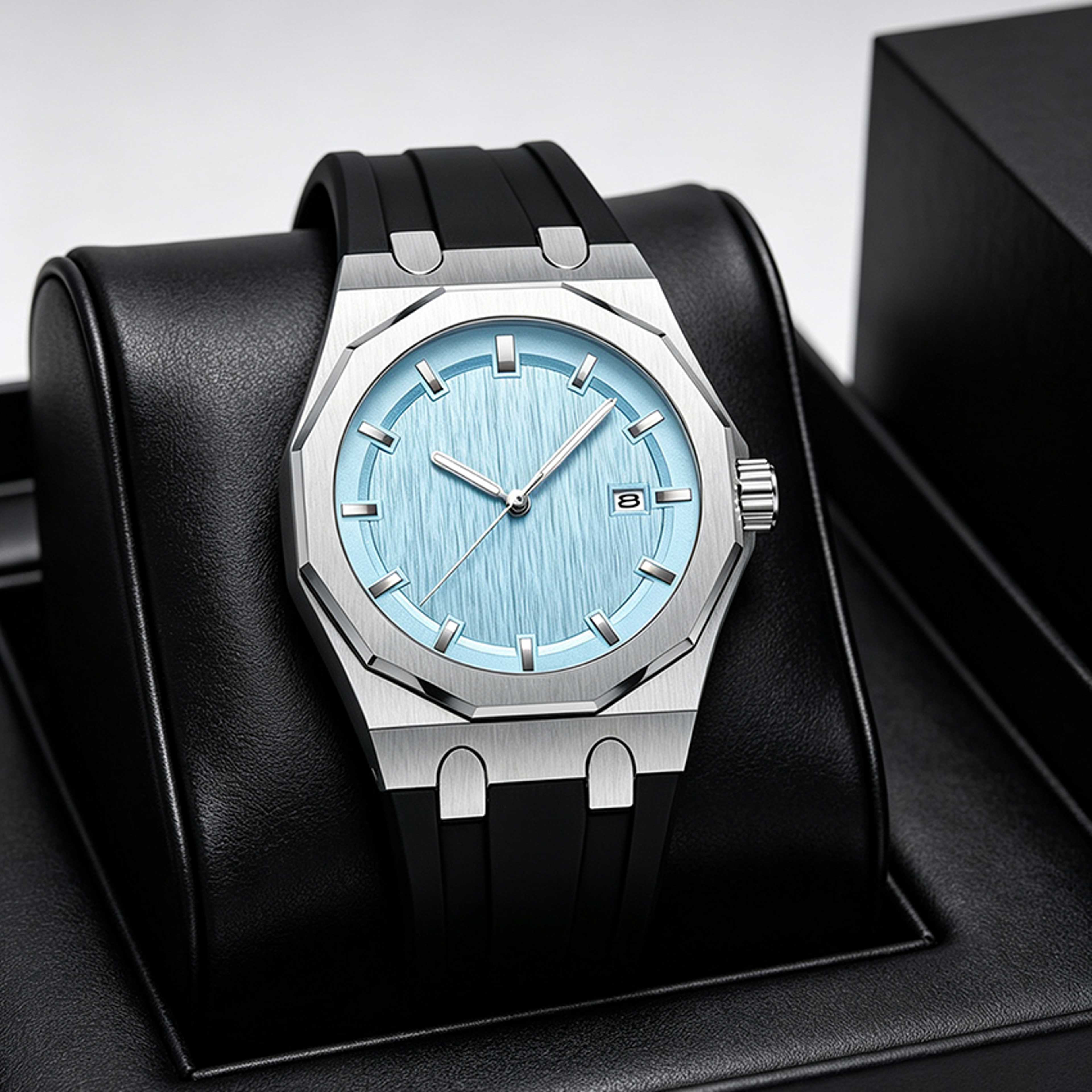 minimalist mens quartz watch with comfortable silicone strap for everyday style
