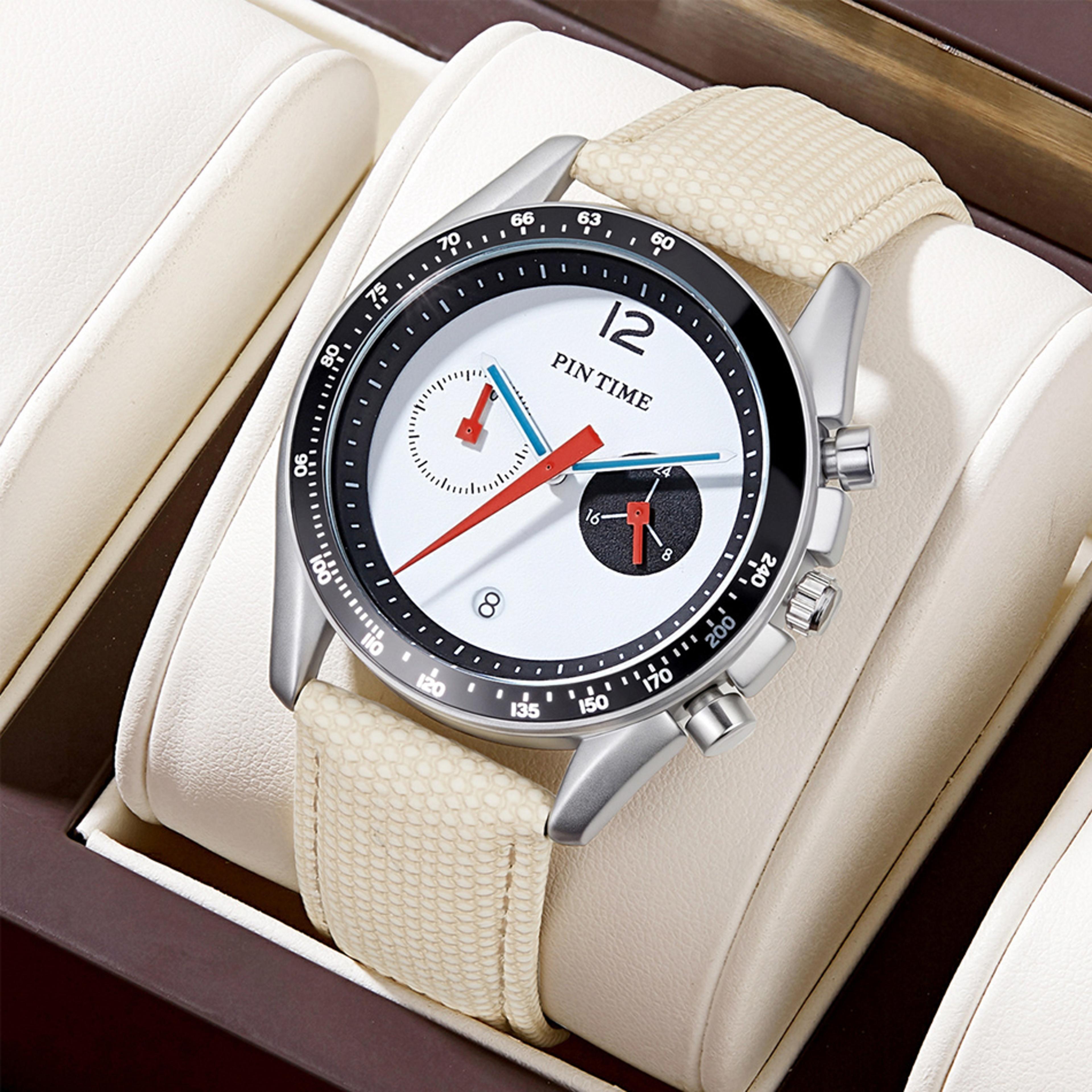 minimalist mens quartz watch waterproof leather dress watch