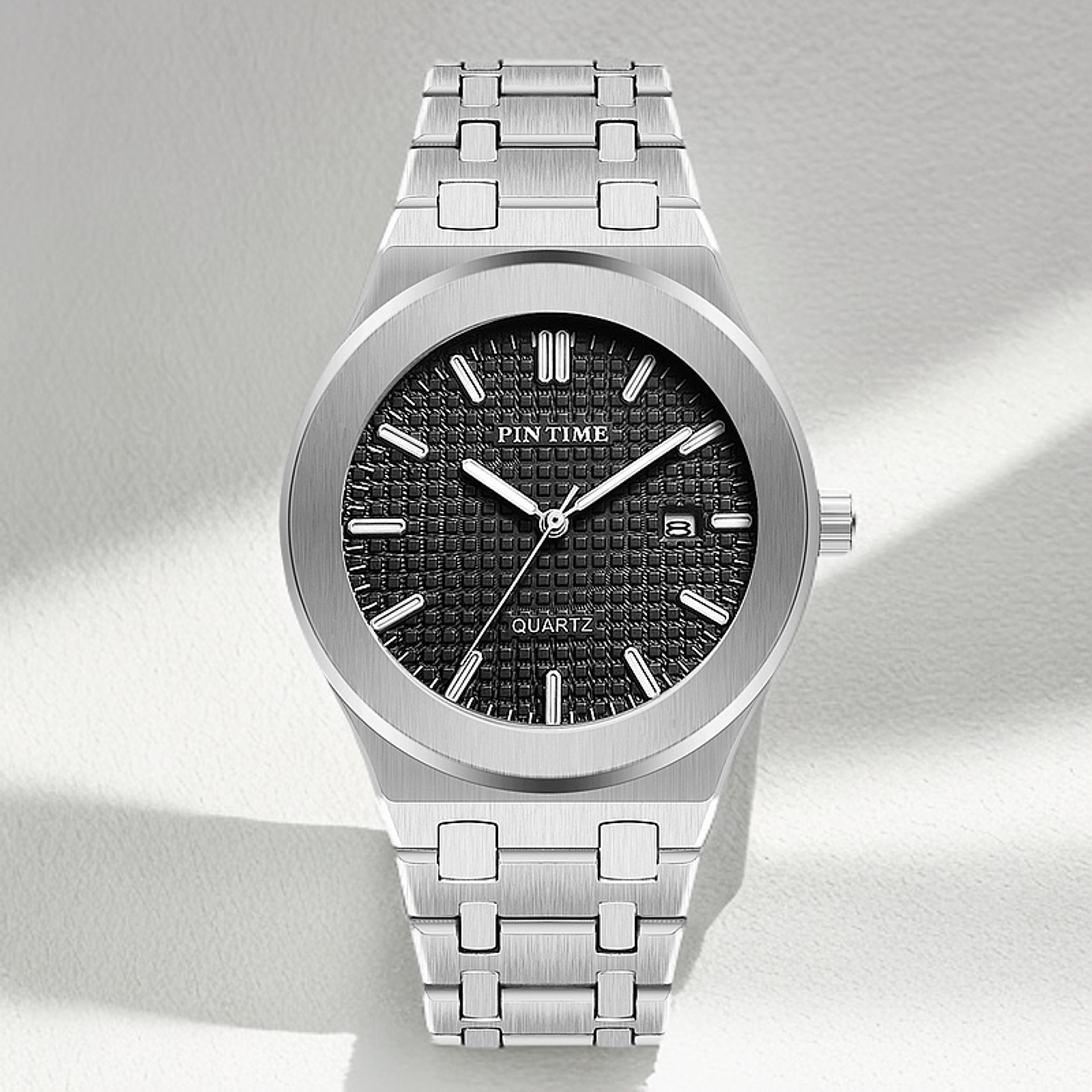 classic mens quartz watch waterproof stainless steel business wristwatch