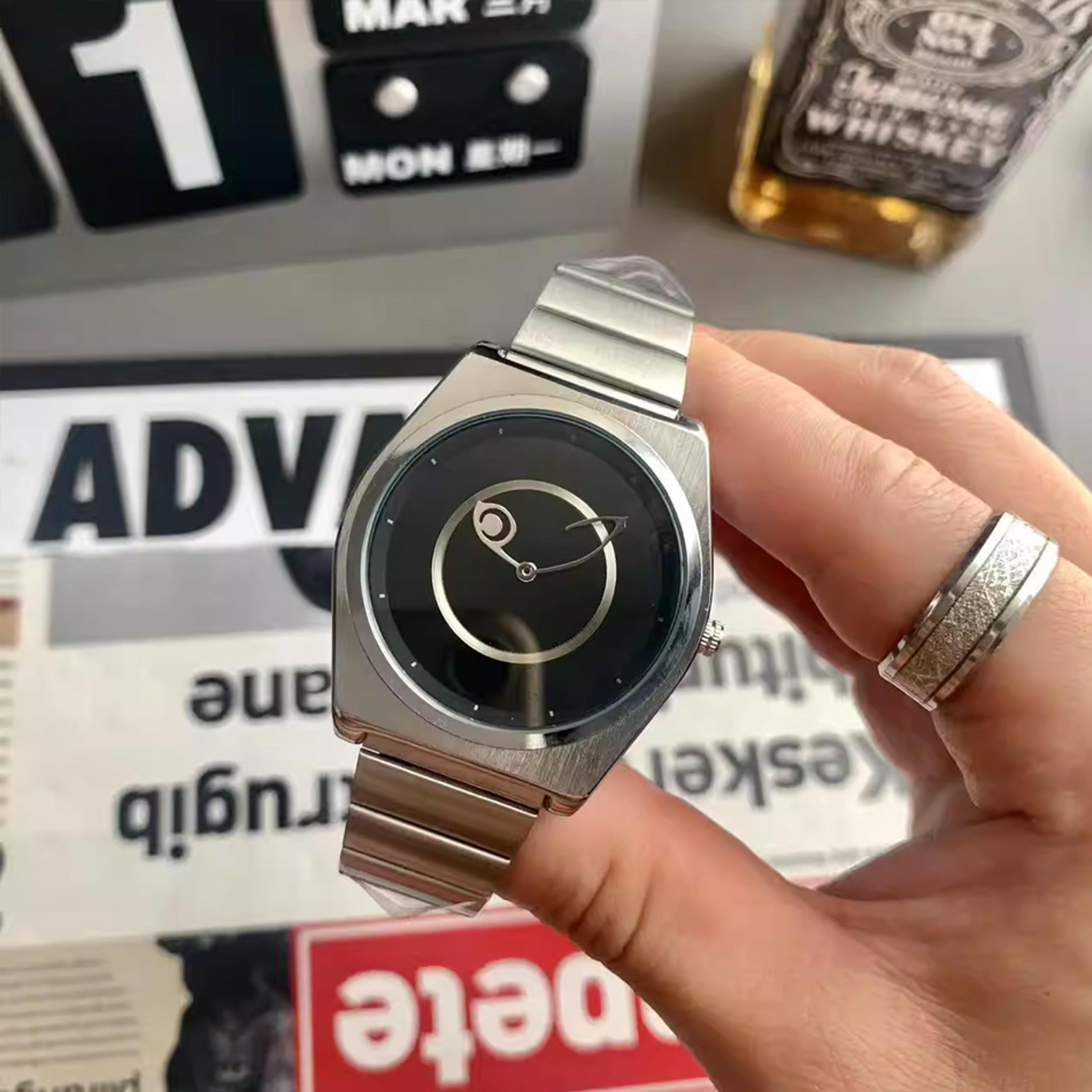 retro black eye mens quartz watch stainless steel waterproof couple watch