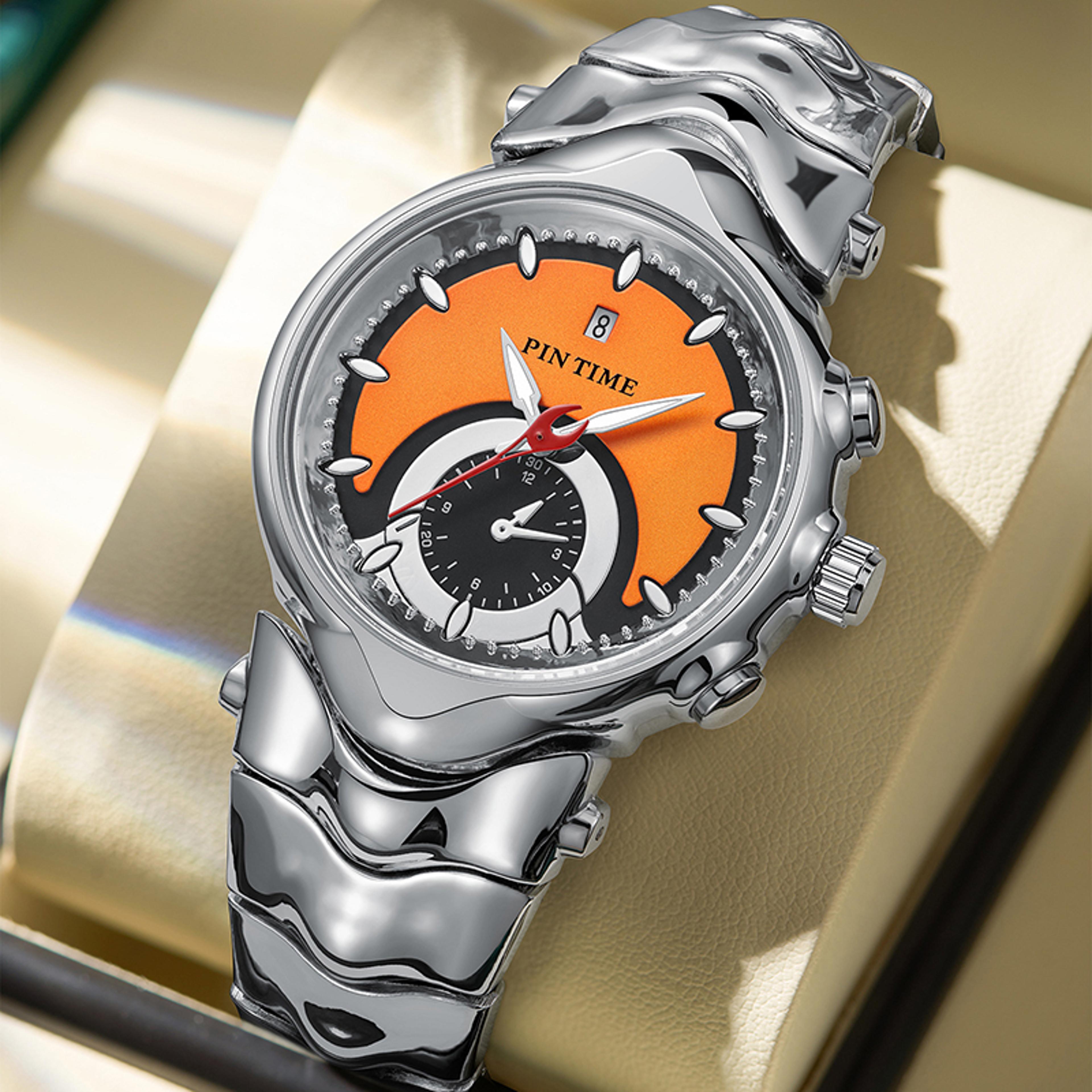 retro luxury mens quartz watch mechanical style waterproof date wristwatch