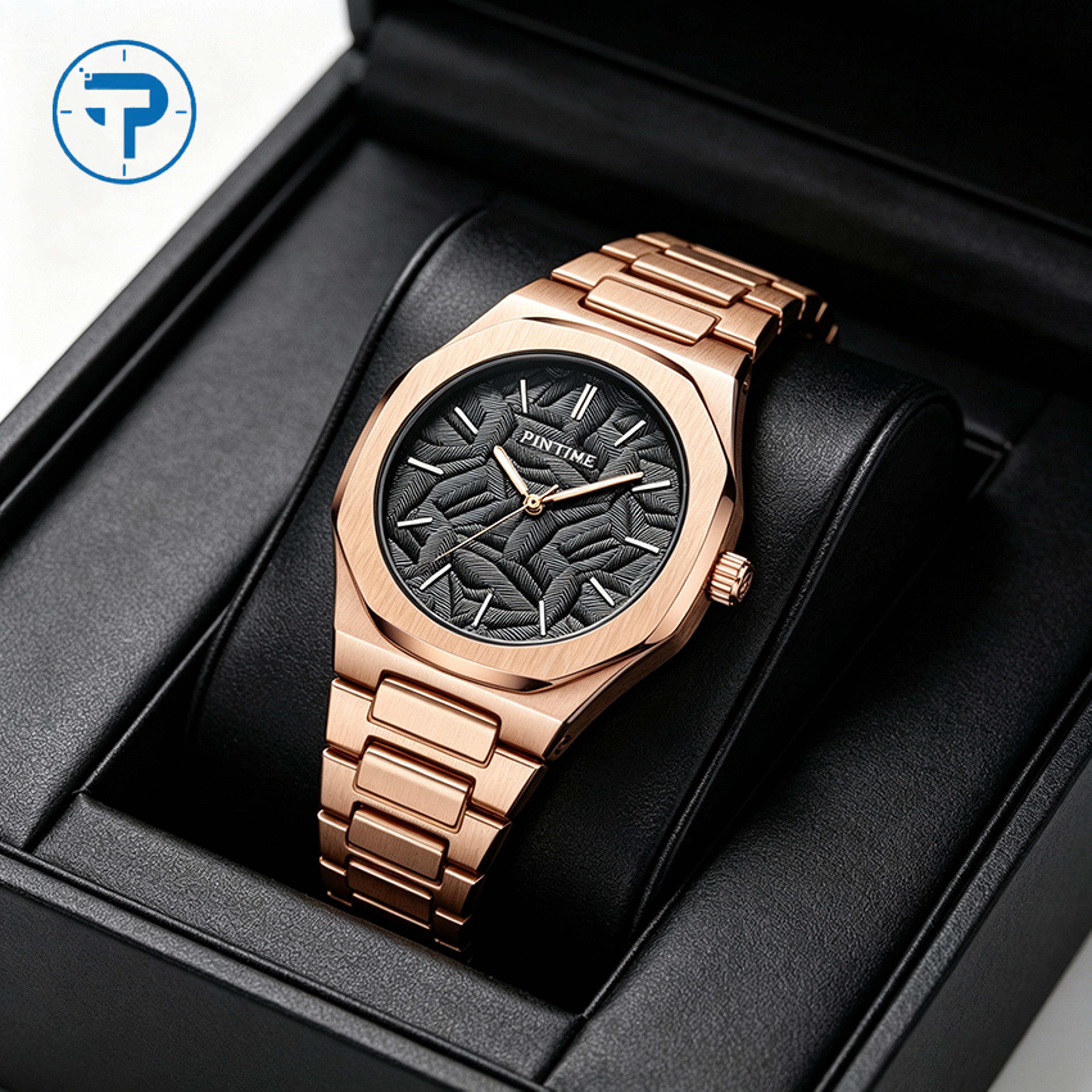 luxury square mens quartz watch waterproof luminous stainless steel date week wristwatch