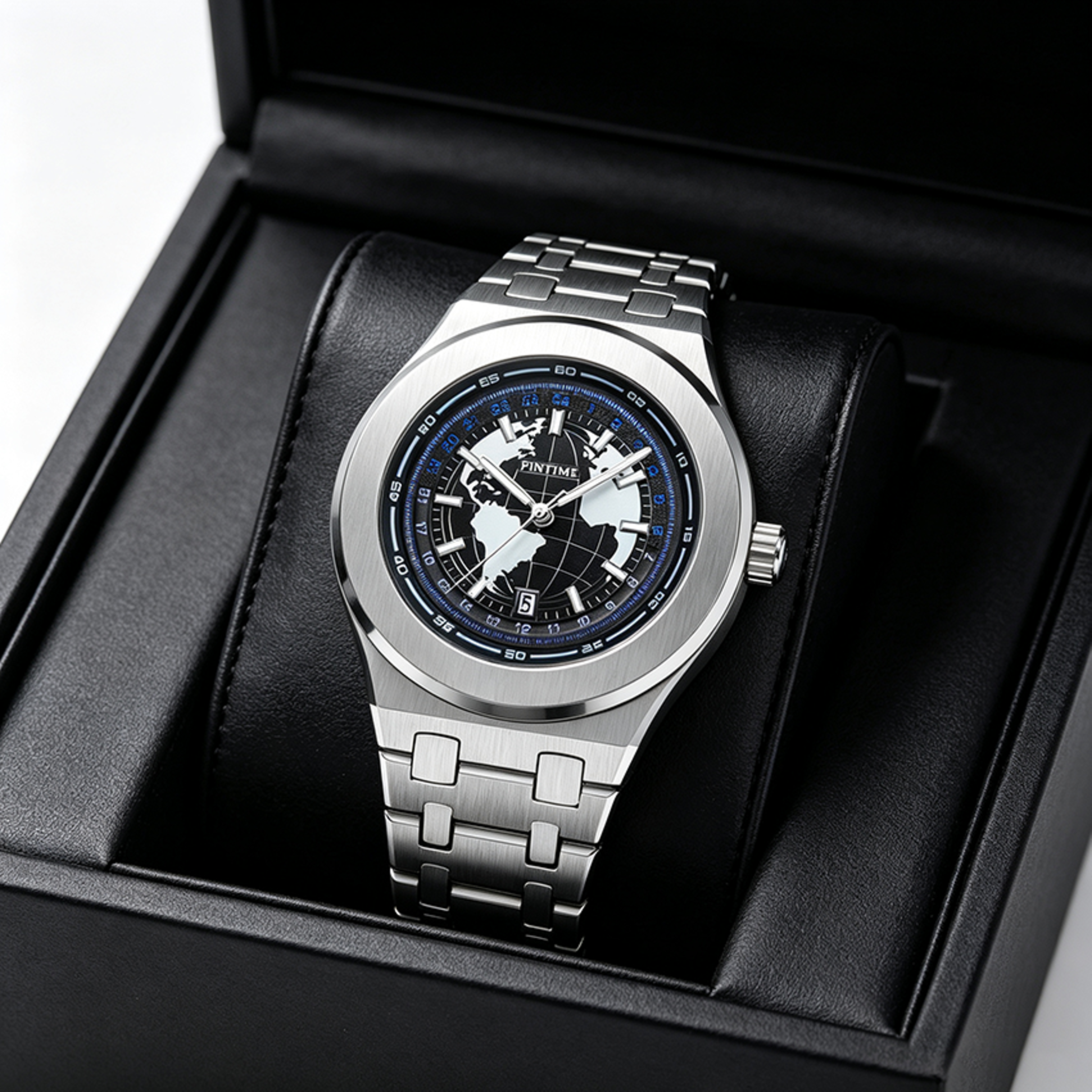 luxury multifunctional quartz watch for men stainless steel luminous water resistant business watch