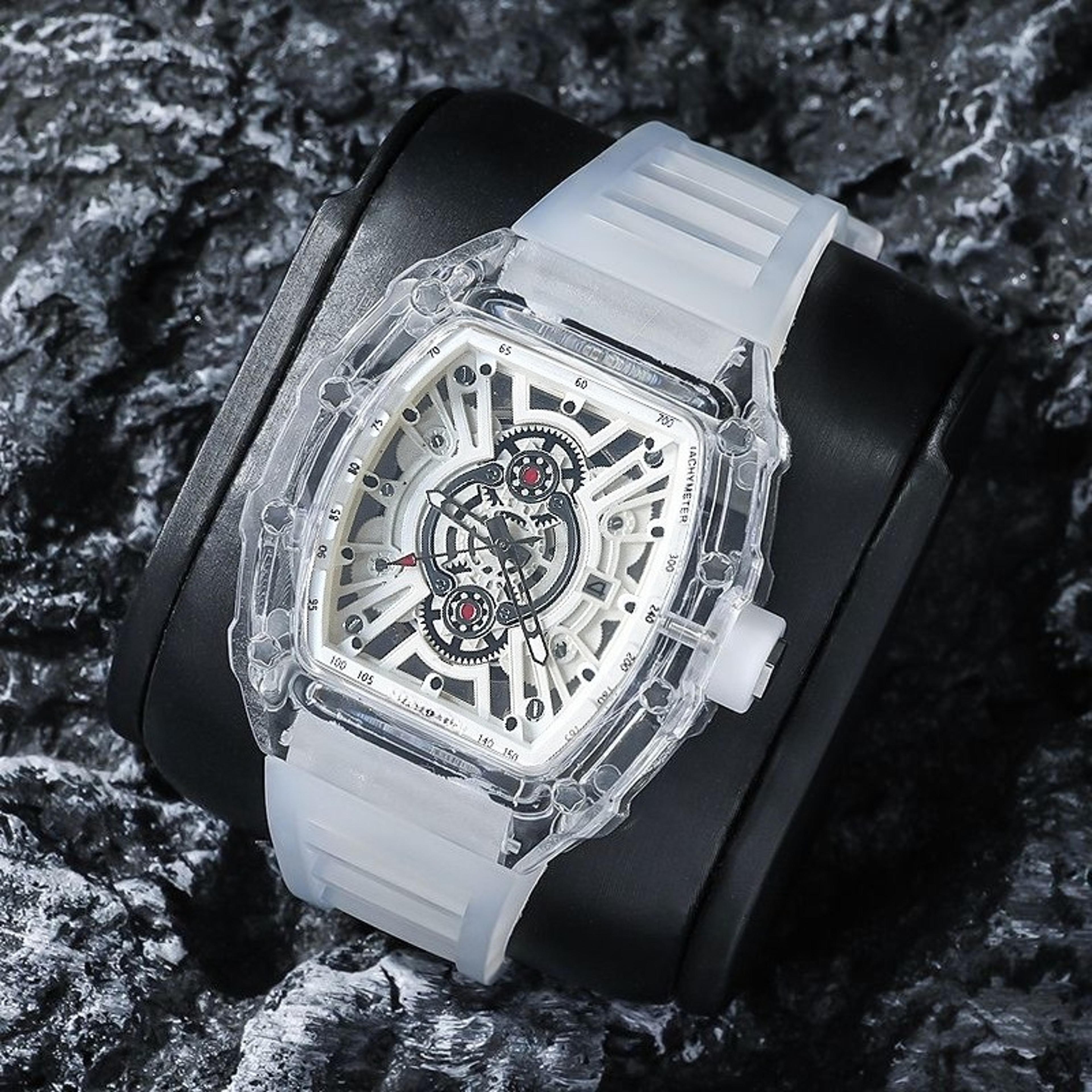 creative luminous mens quartz watch unique dial business sport wristwatch