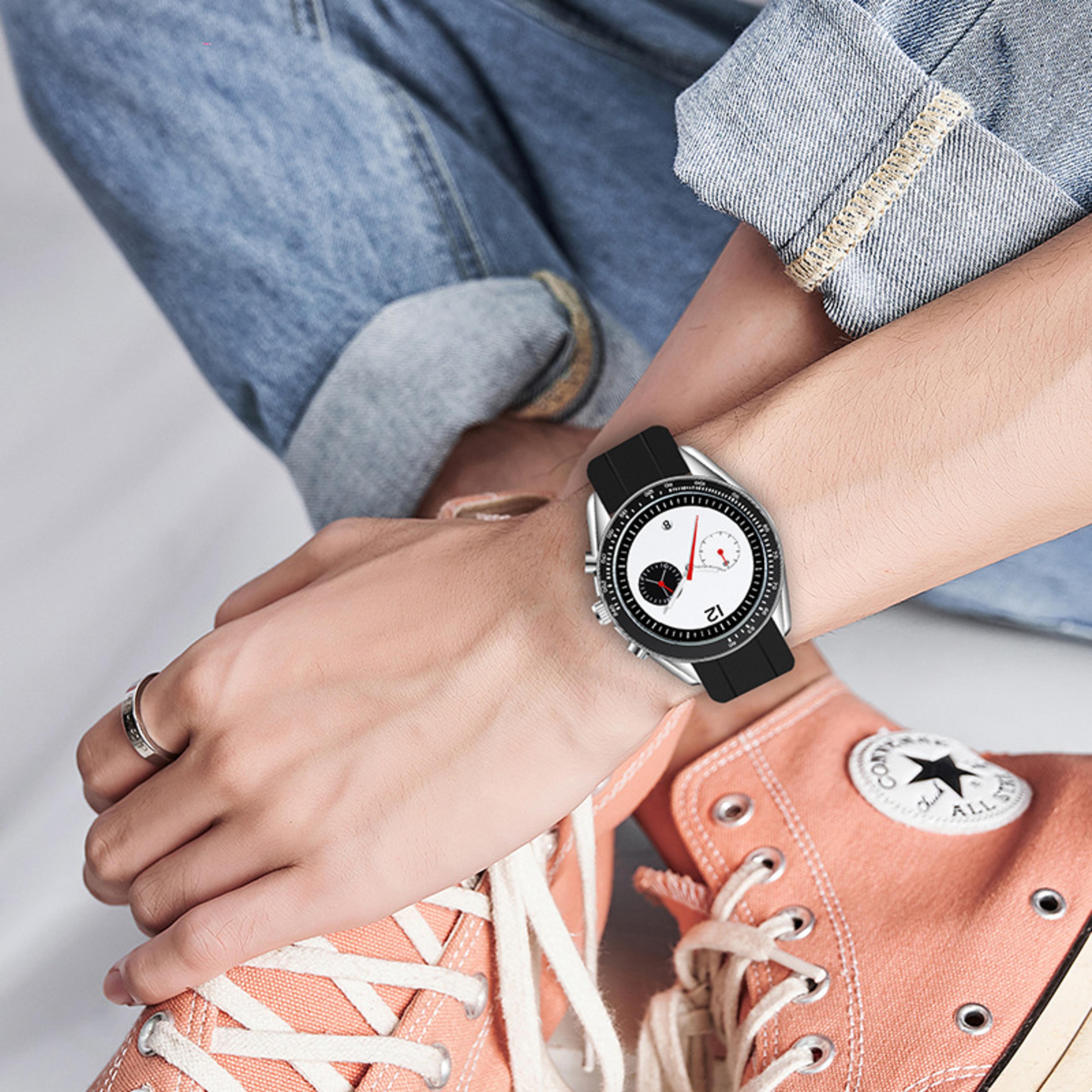 moon phase multifunction quartz watch for men creative analog dress watch