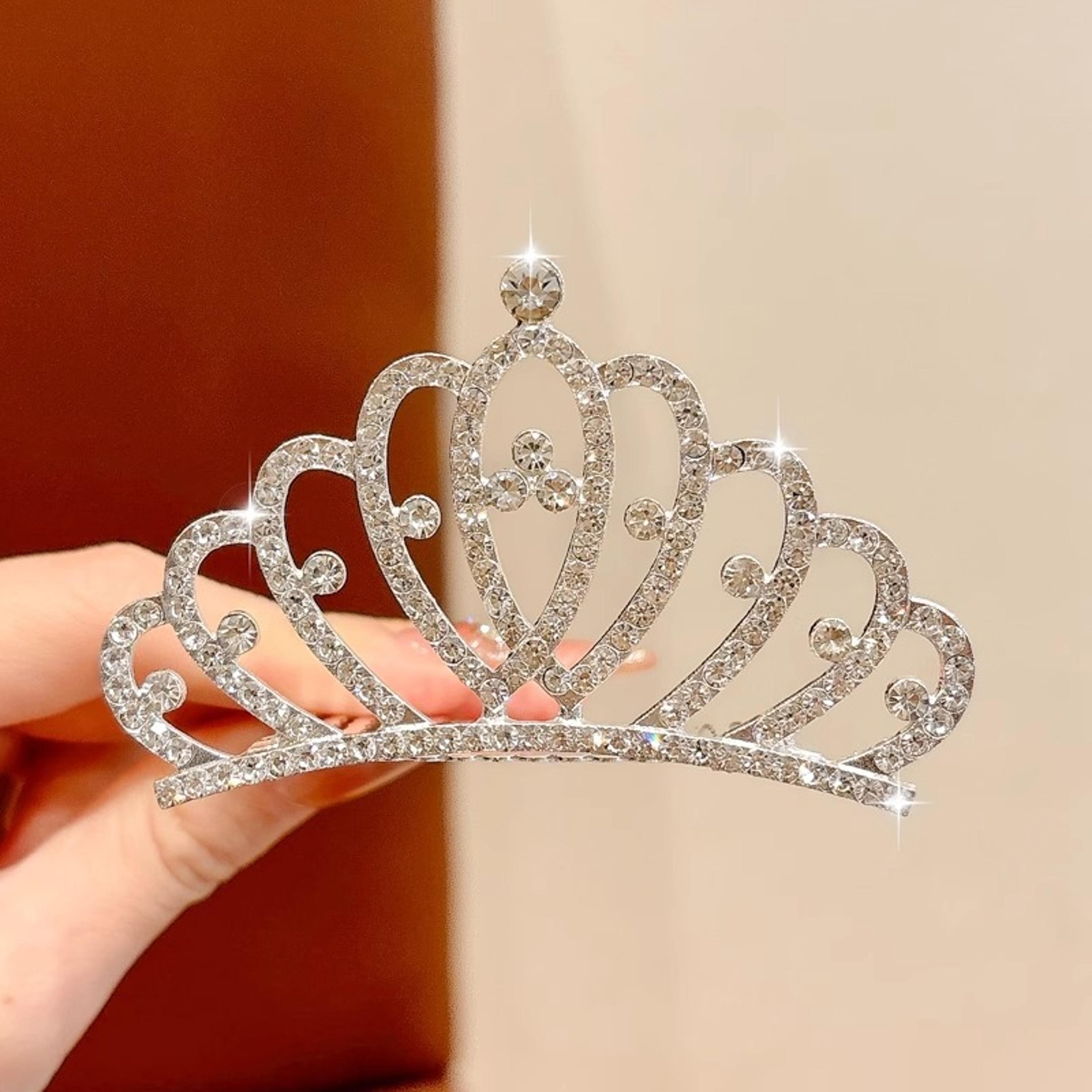 crystal crown hair comb bridal tiara princess wedding hair accessory