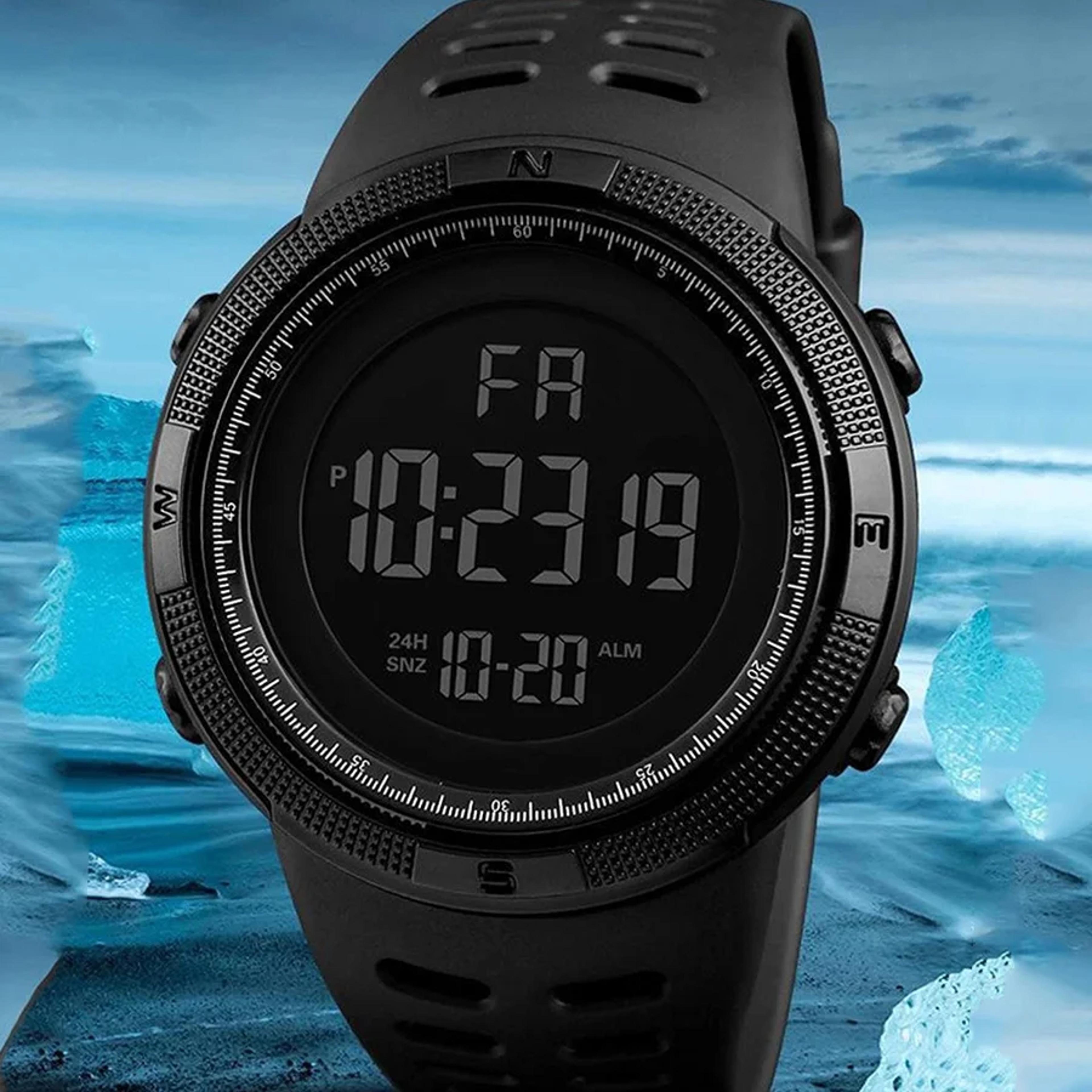 military digital sports watch luminous multifunction led wristwatch for men and boys