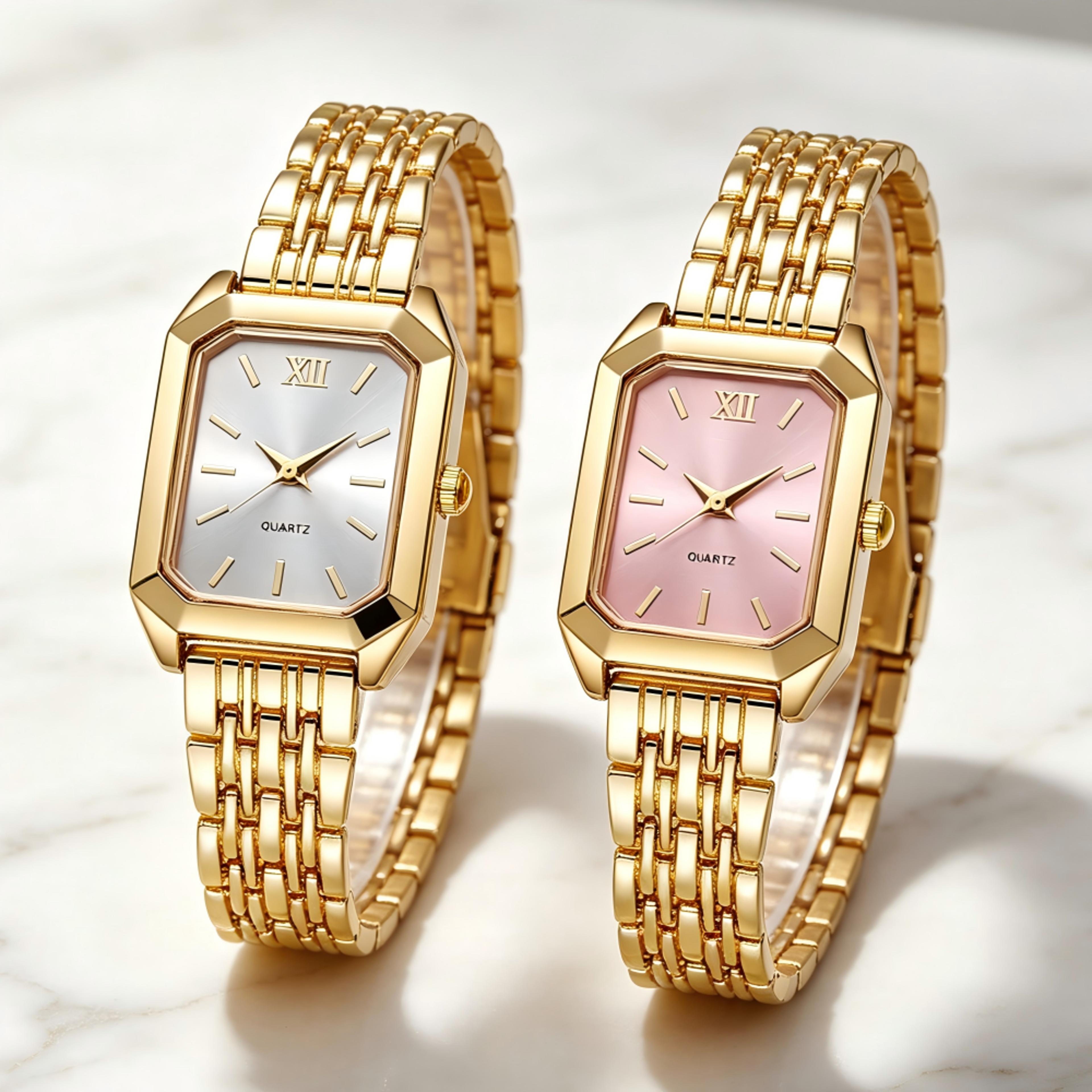 elegant womens quartz cuff watch bracelet set for business and everyday style