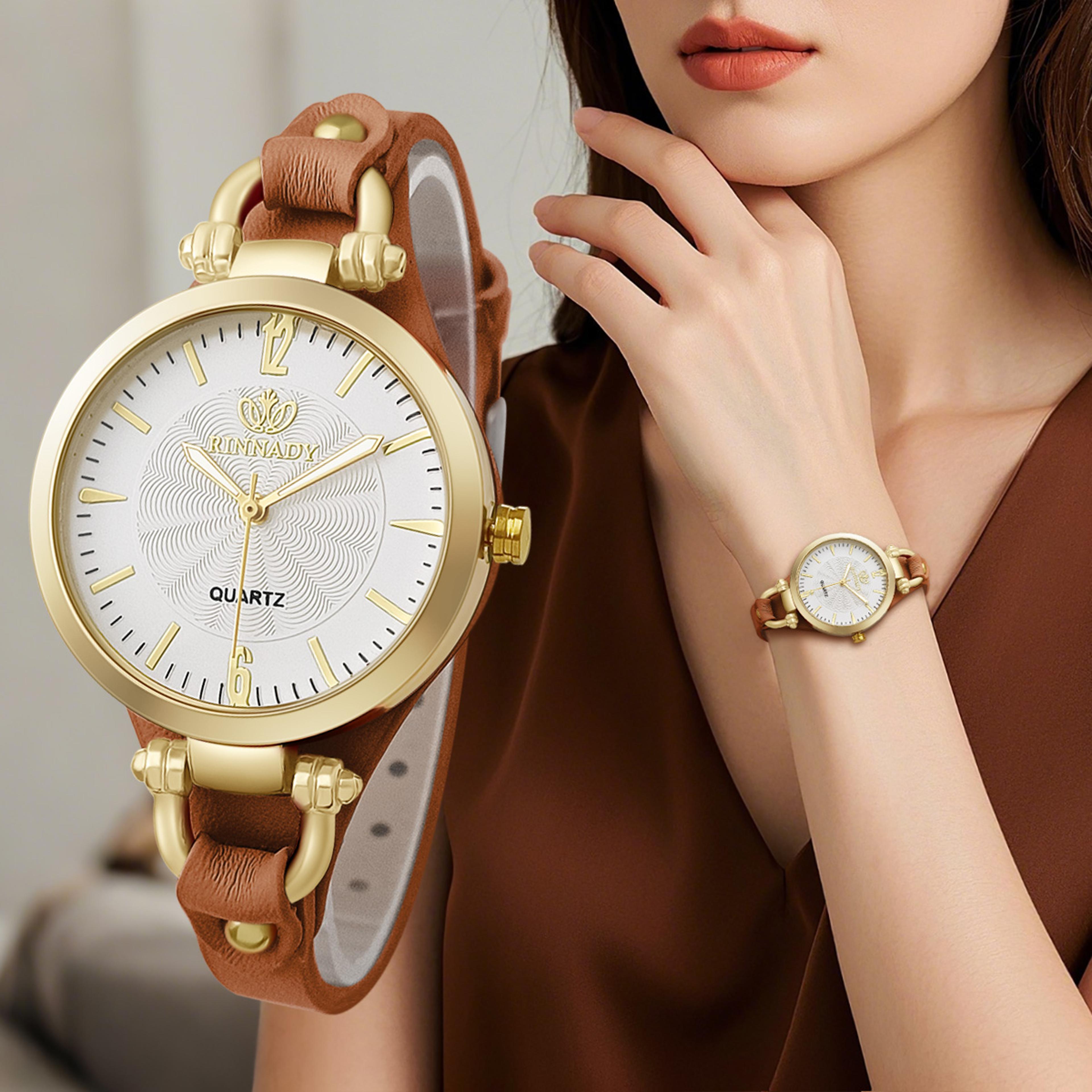vintage ultra thin leather strap women quartz watch elegant ladies dress watch