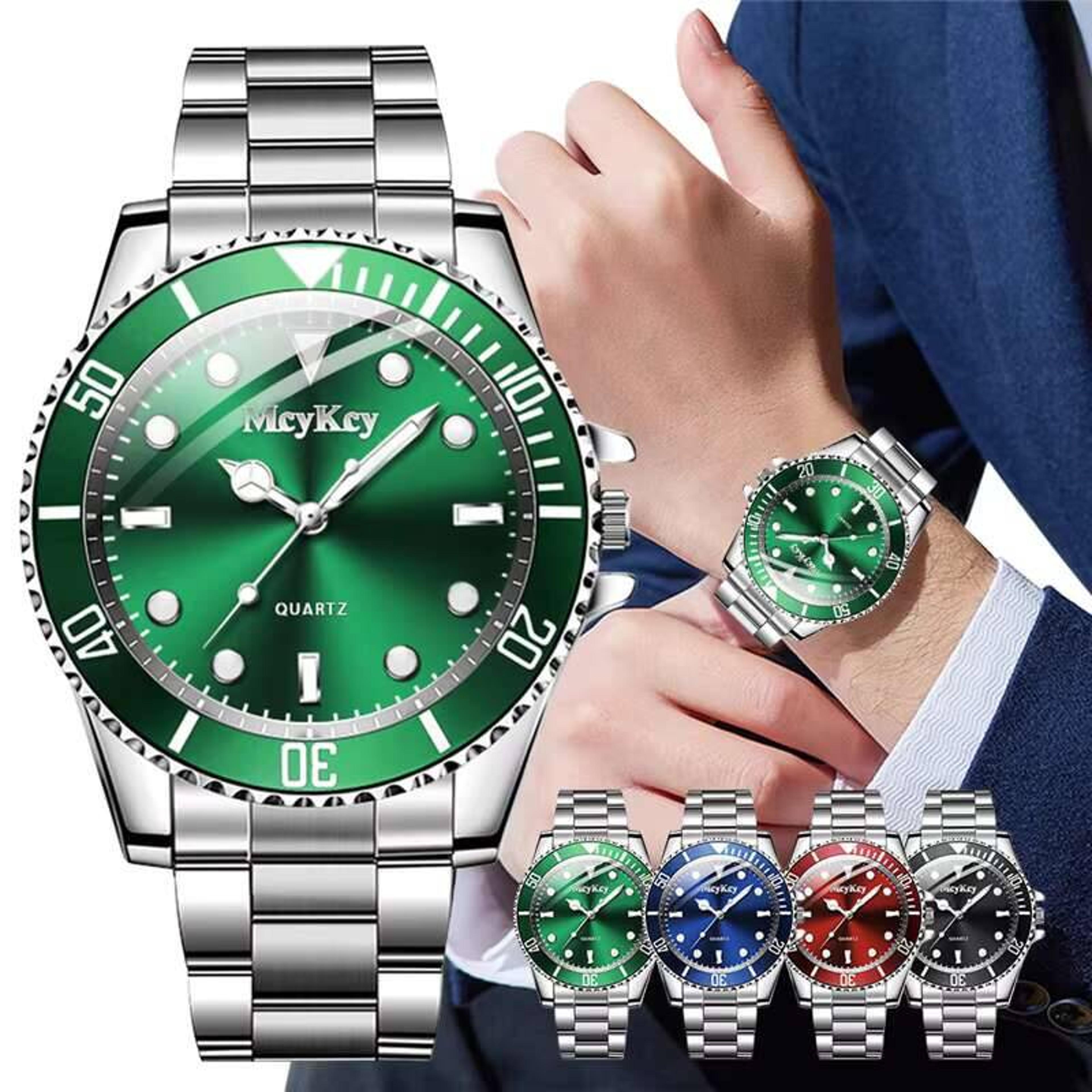 luxury large dial mens quartz watch business casual sports wristwatch