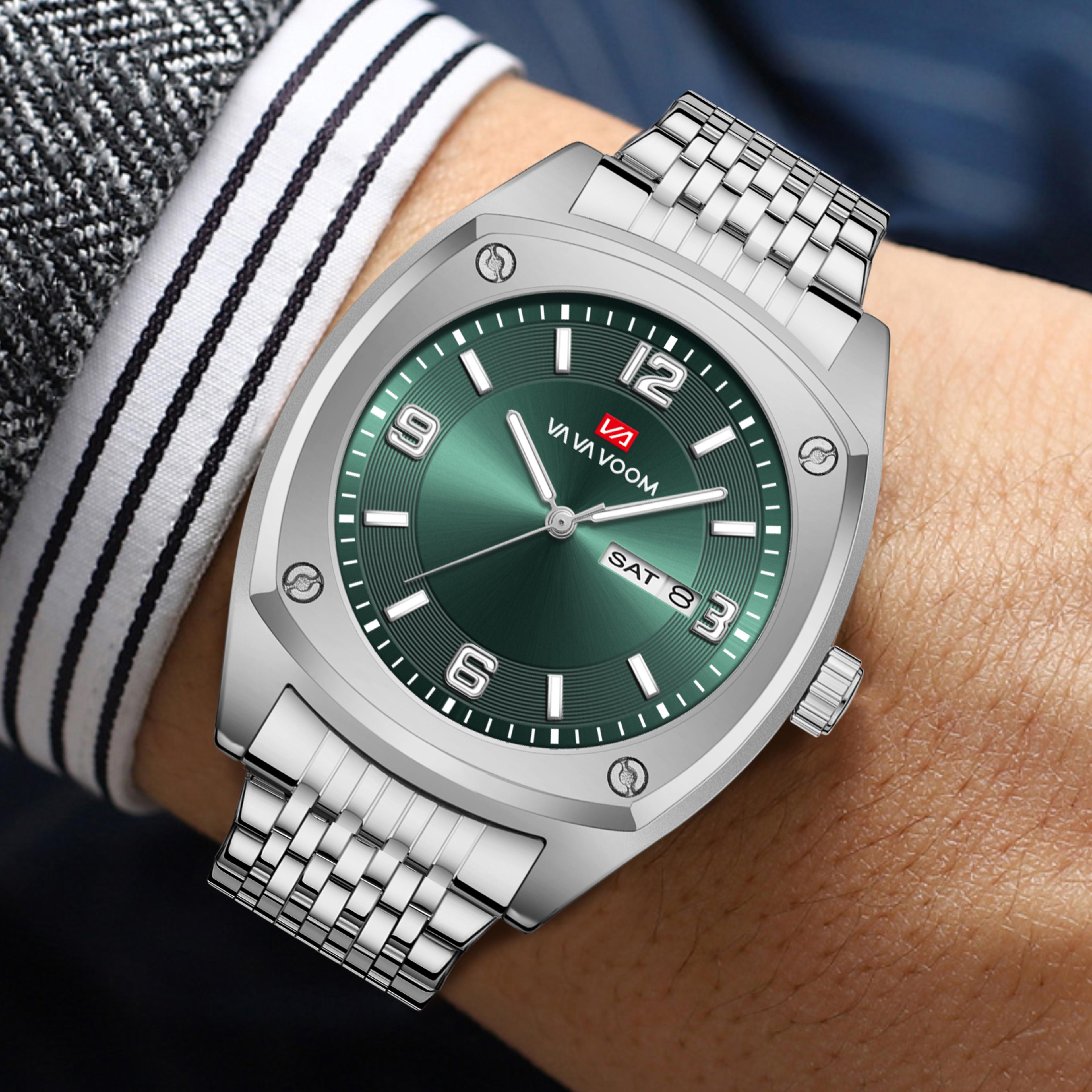 luxury mens quartz watch waterproof luminous stainless steel business watch
