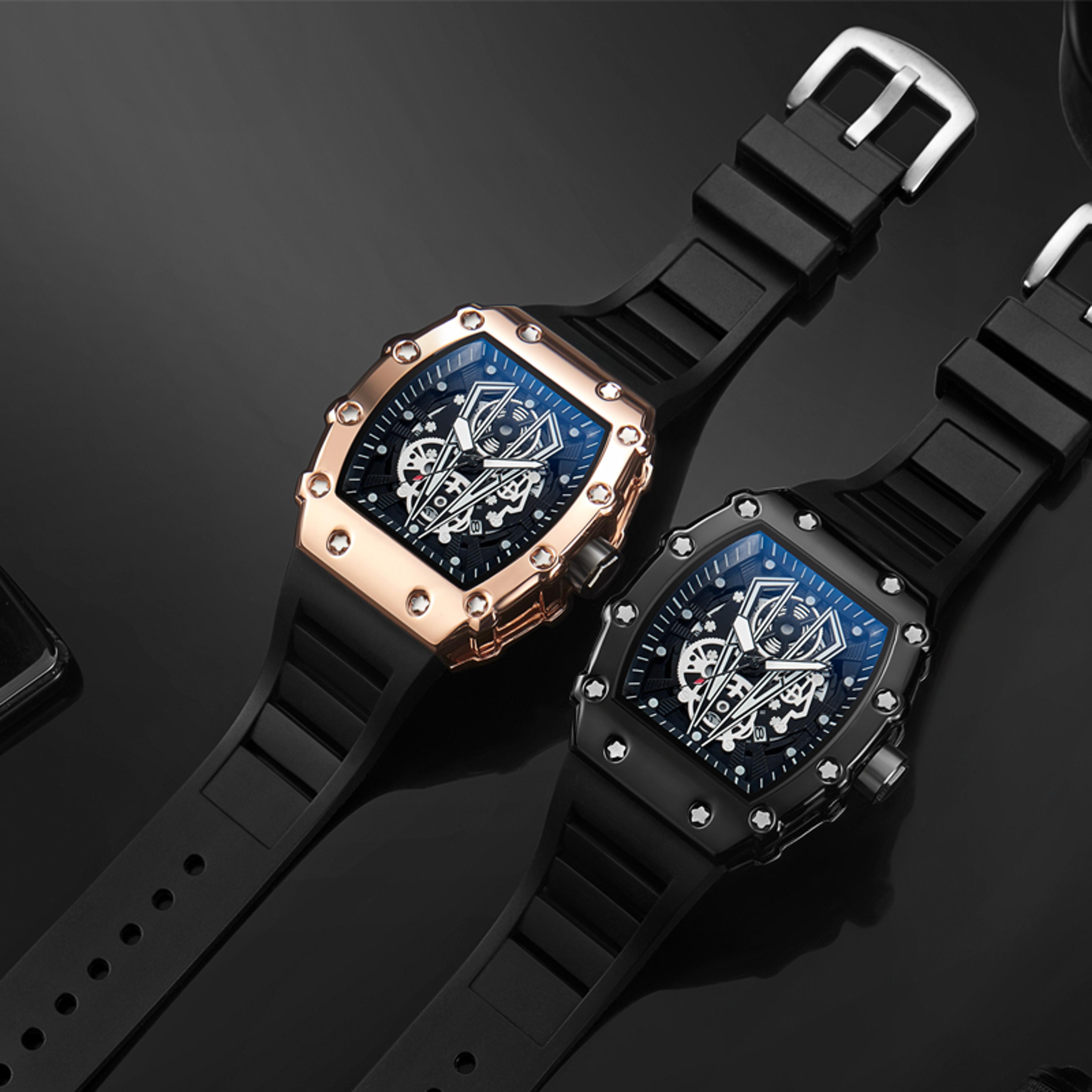 large dial mens quartz watch waterproof square luminous sport wristwatch