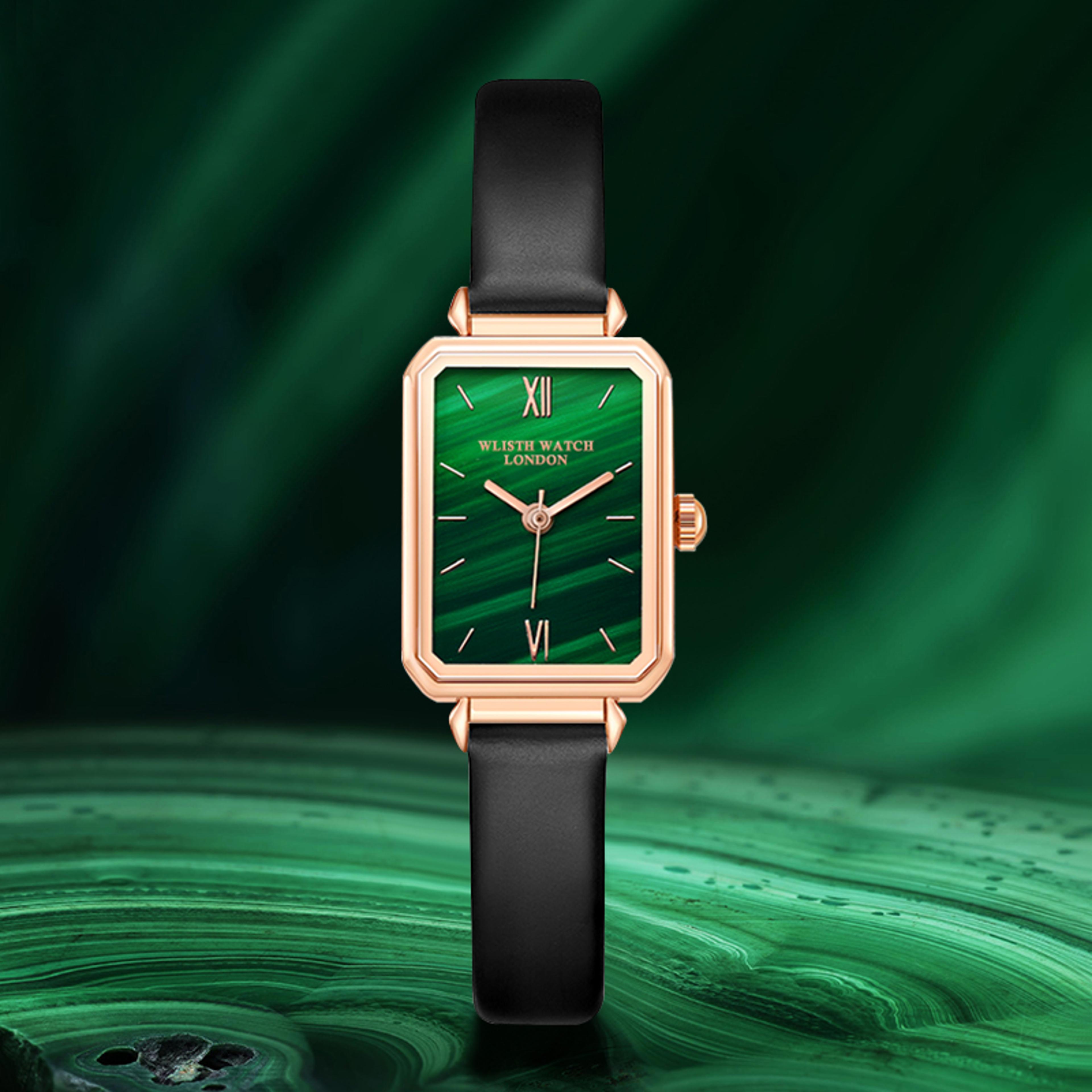 elegant green dial watch for women minimalist korean style quartz wristwatch