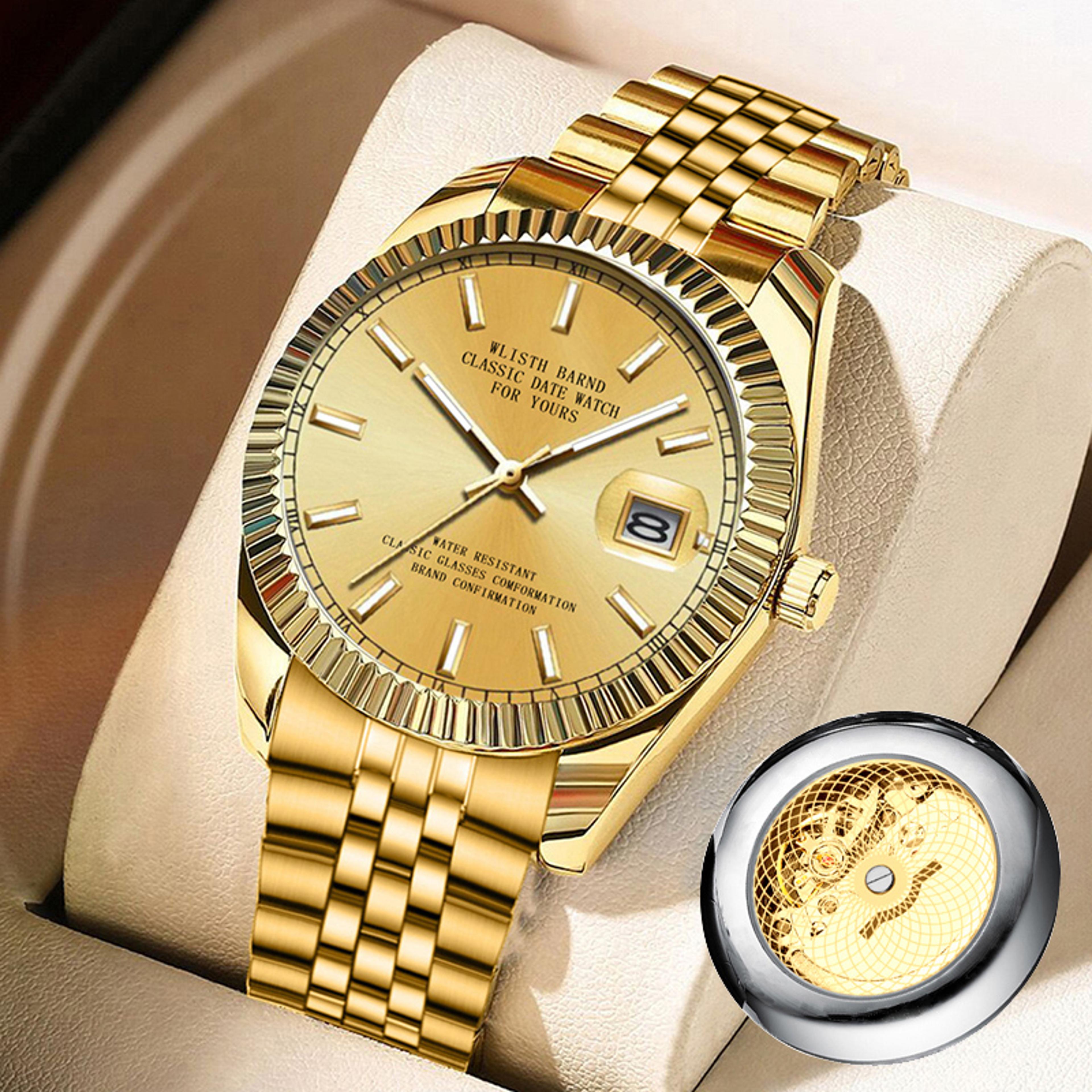 mens quartz watch waterproof men's watch butterfly buckle casual fashion wristwatch