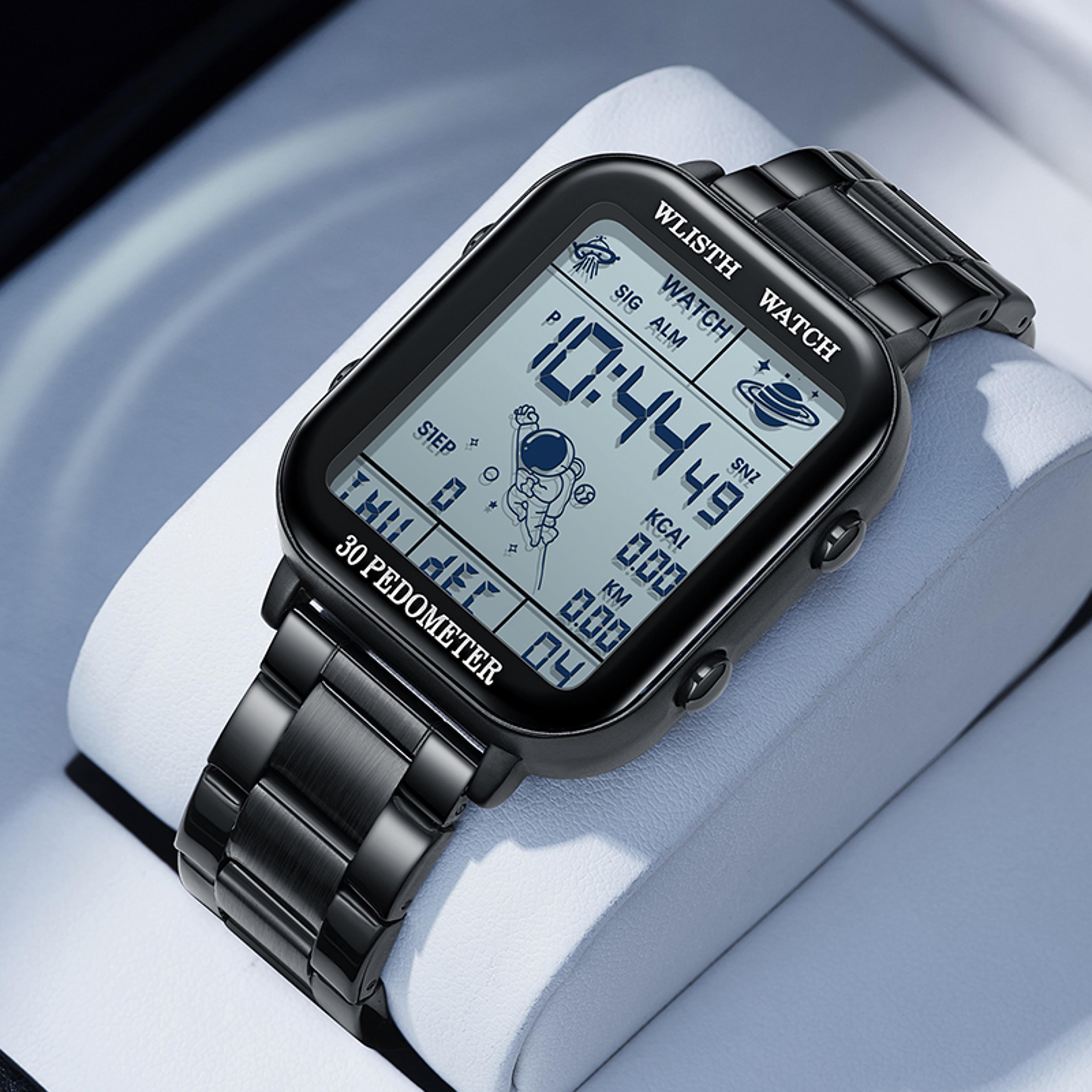 multifunctional digital sports watch for men with stopwatch countdown timer and sport display