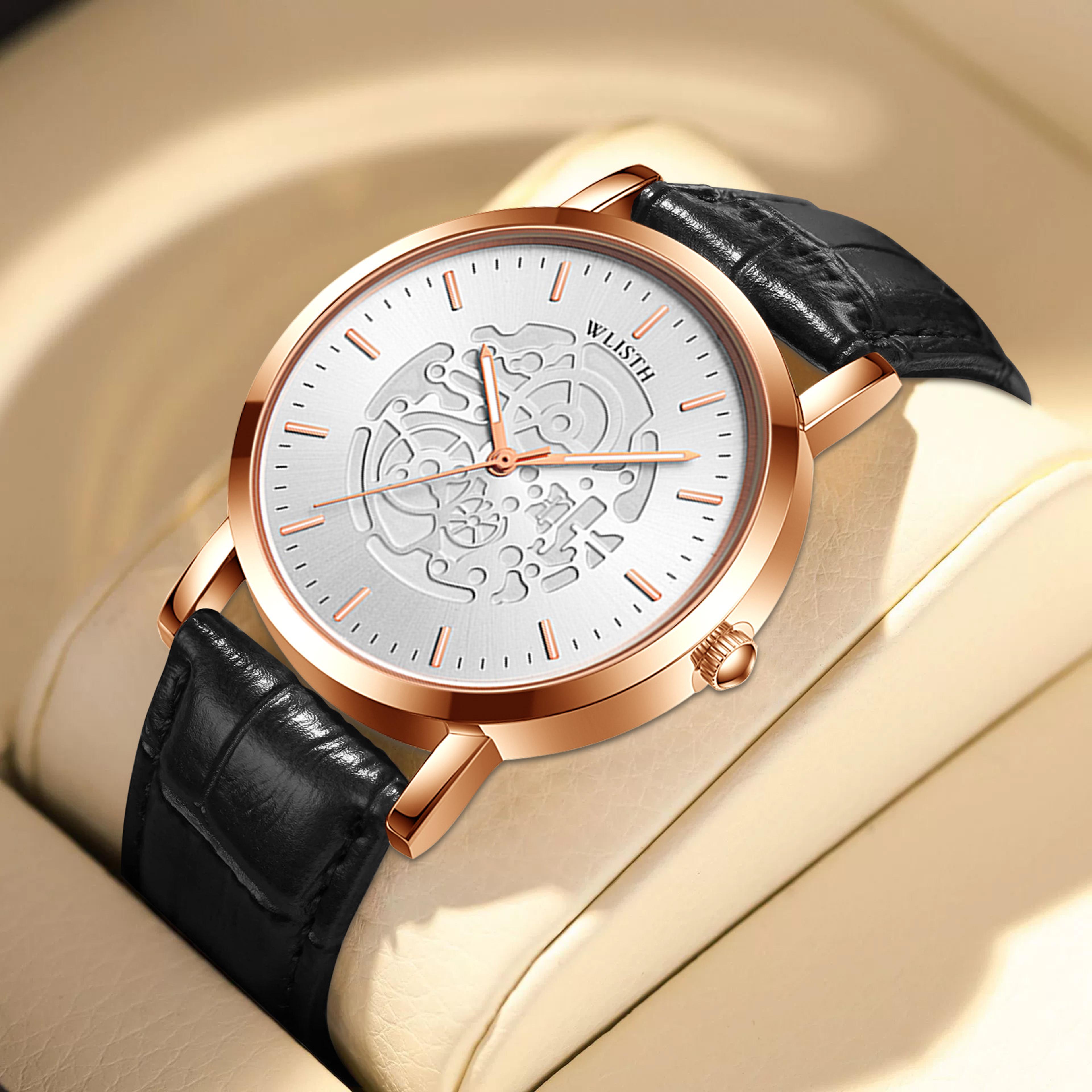 matching couple watches leather quartz watch set for him and her