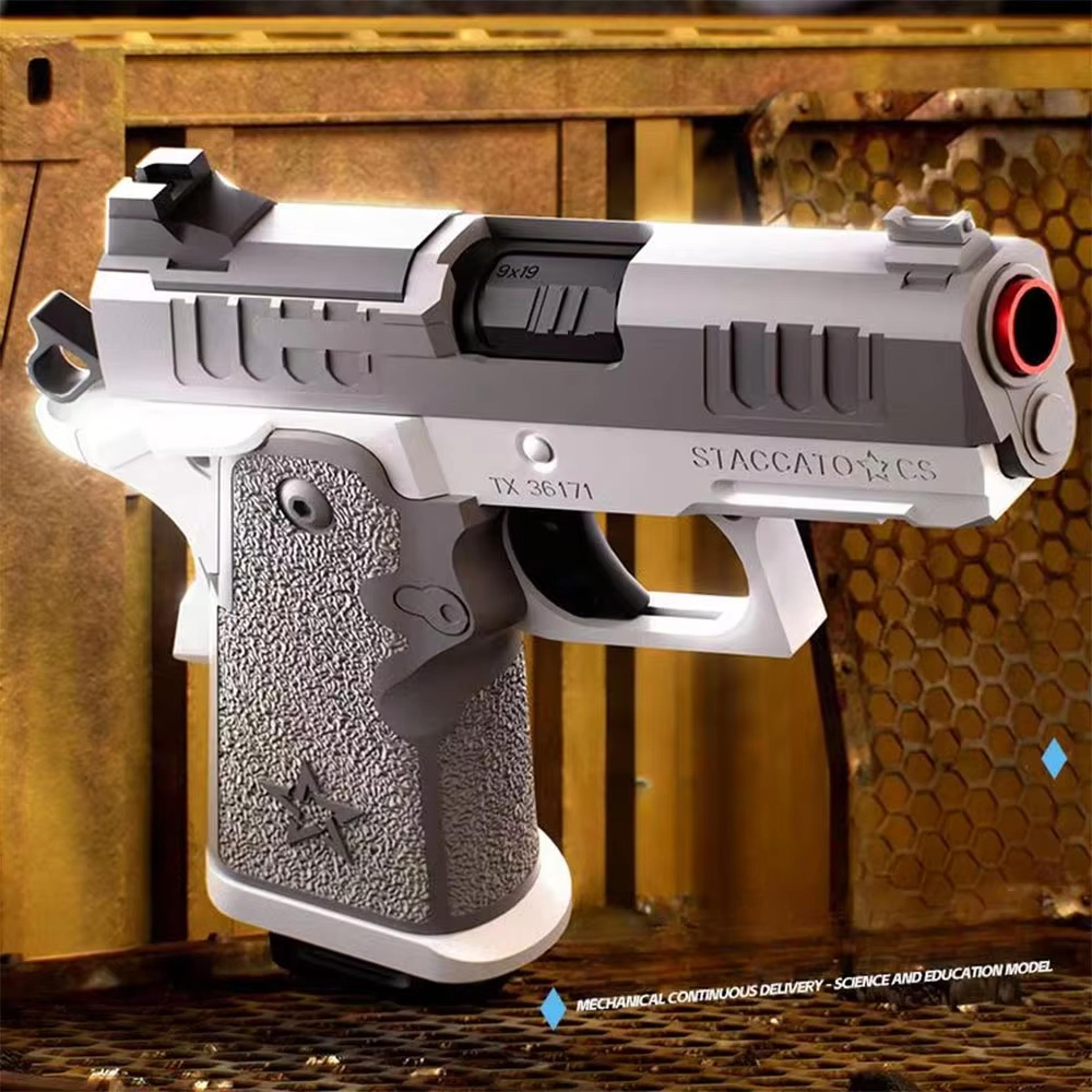 mini shell ejecting toy pistol soft bullet blaster for kids outdoor shooting game