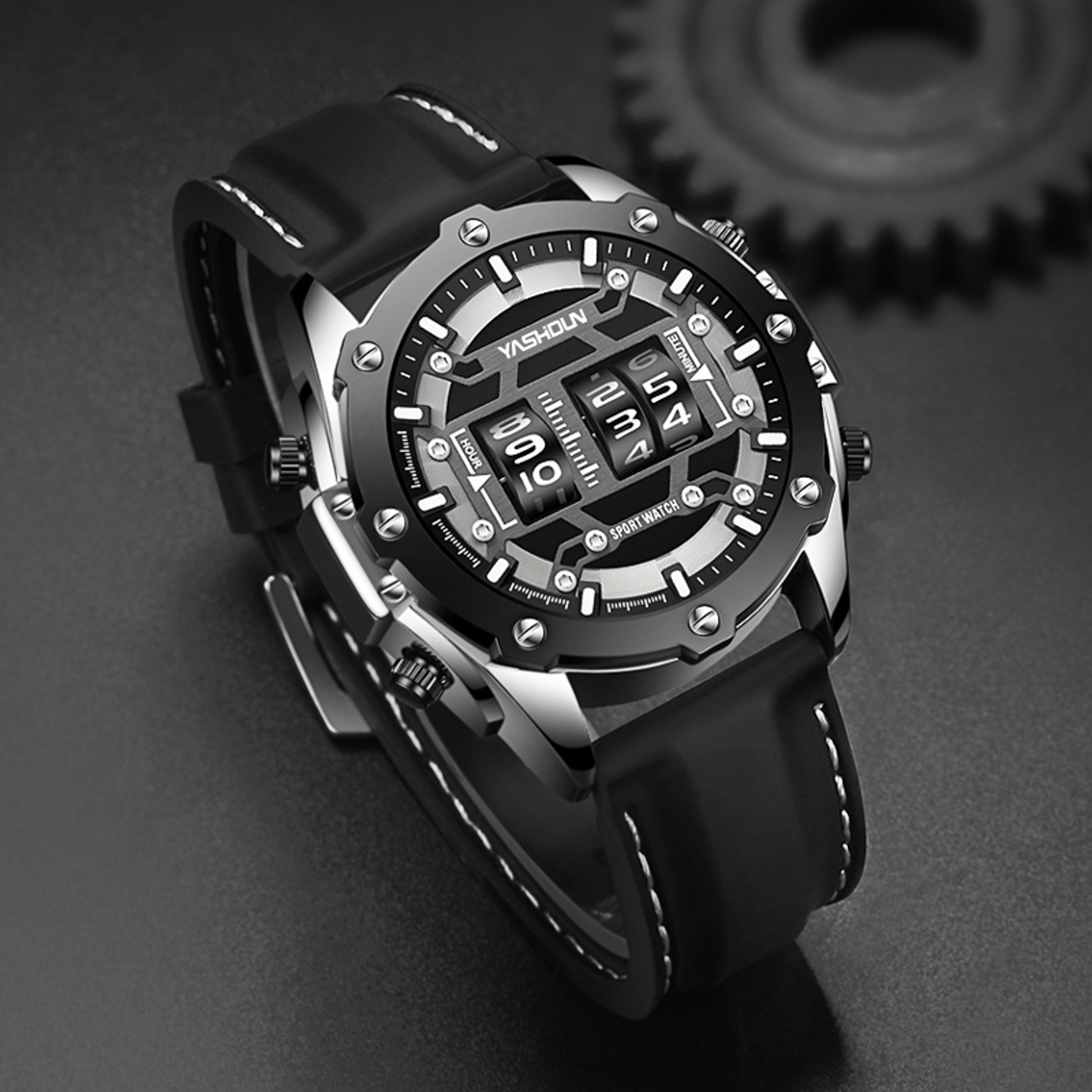 personalized creative roller rotation mens watch modern stylish wristwatch