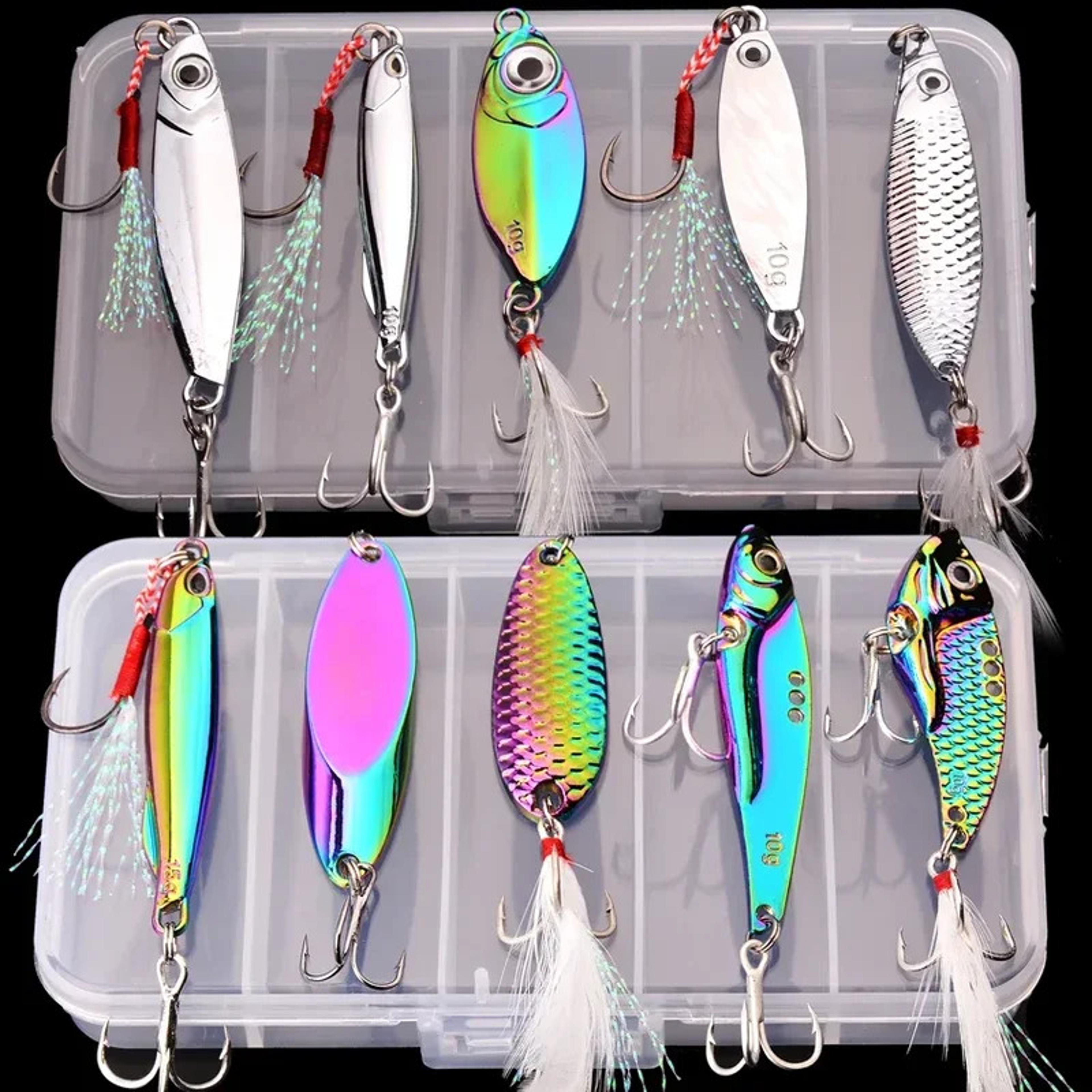 metal vib fishing lure set piece sinking hard baits