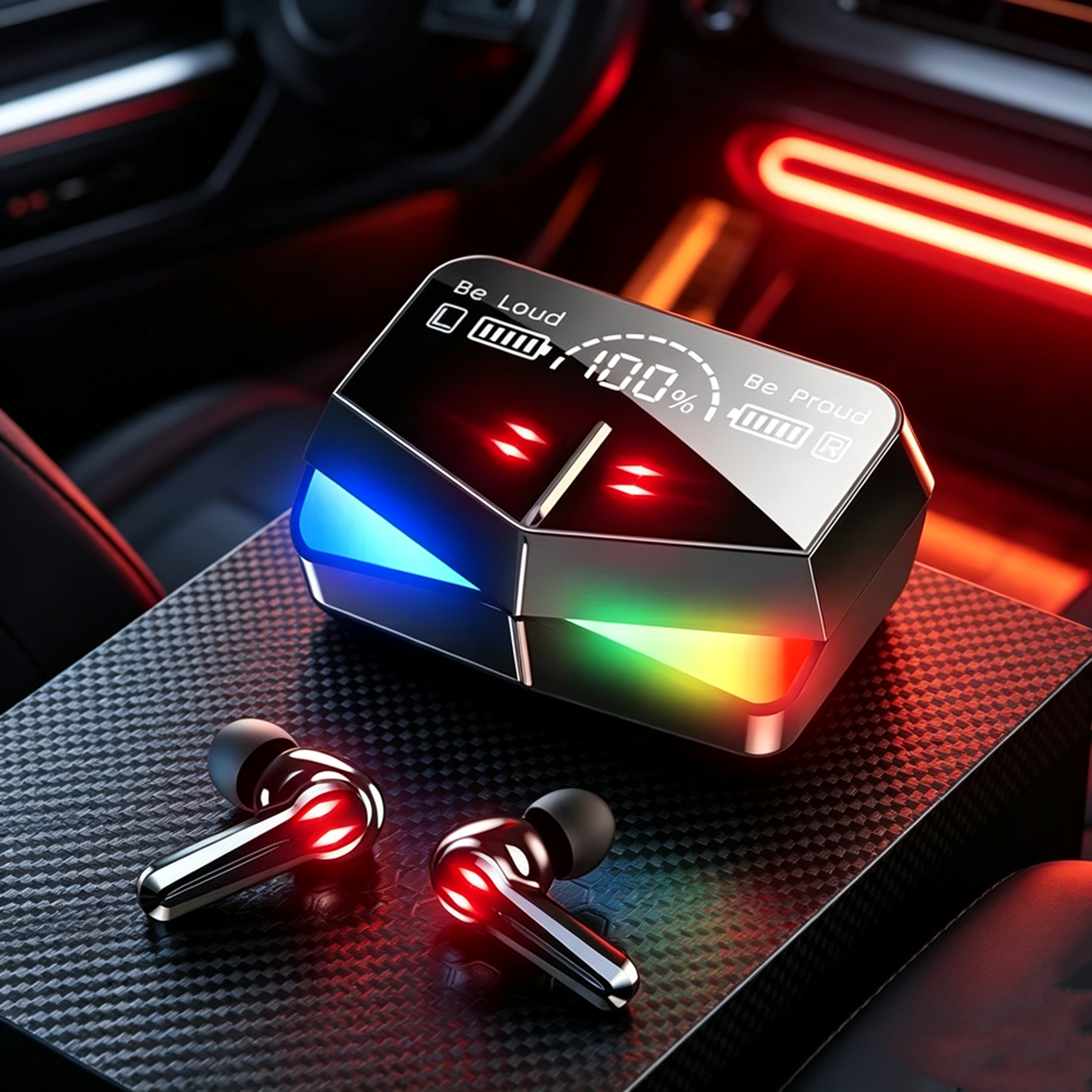 wireless bluetooth earbuds with charging case active noise cancellation and microphone