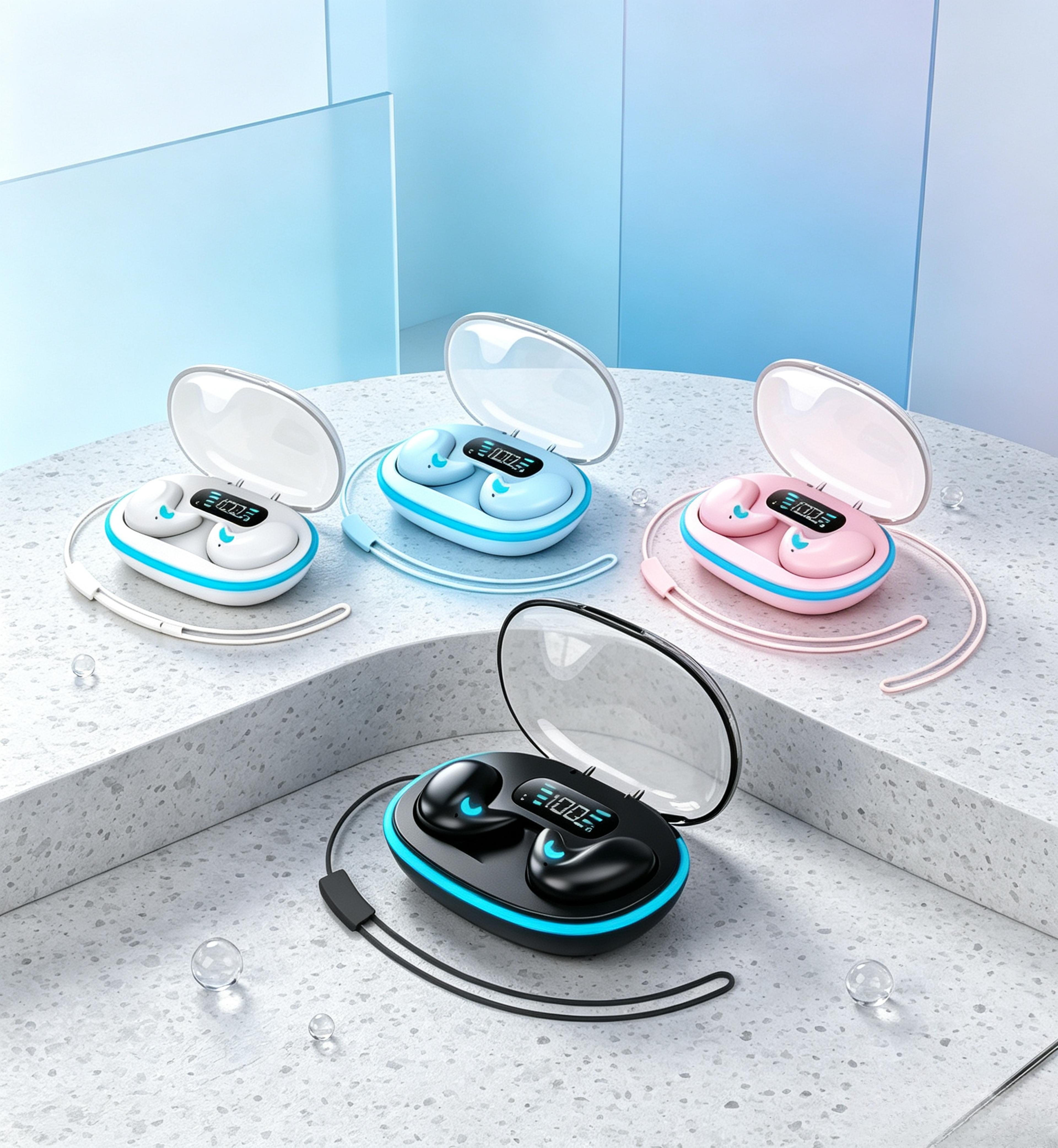 wireless bluetooth earbuds withnoise cancellation and charging case