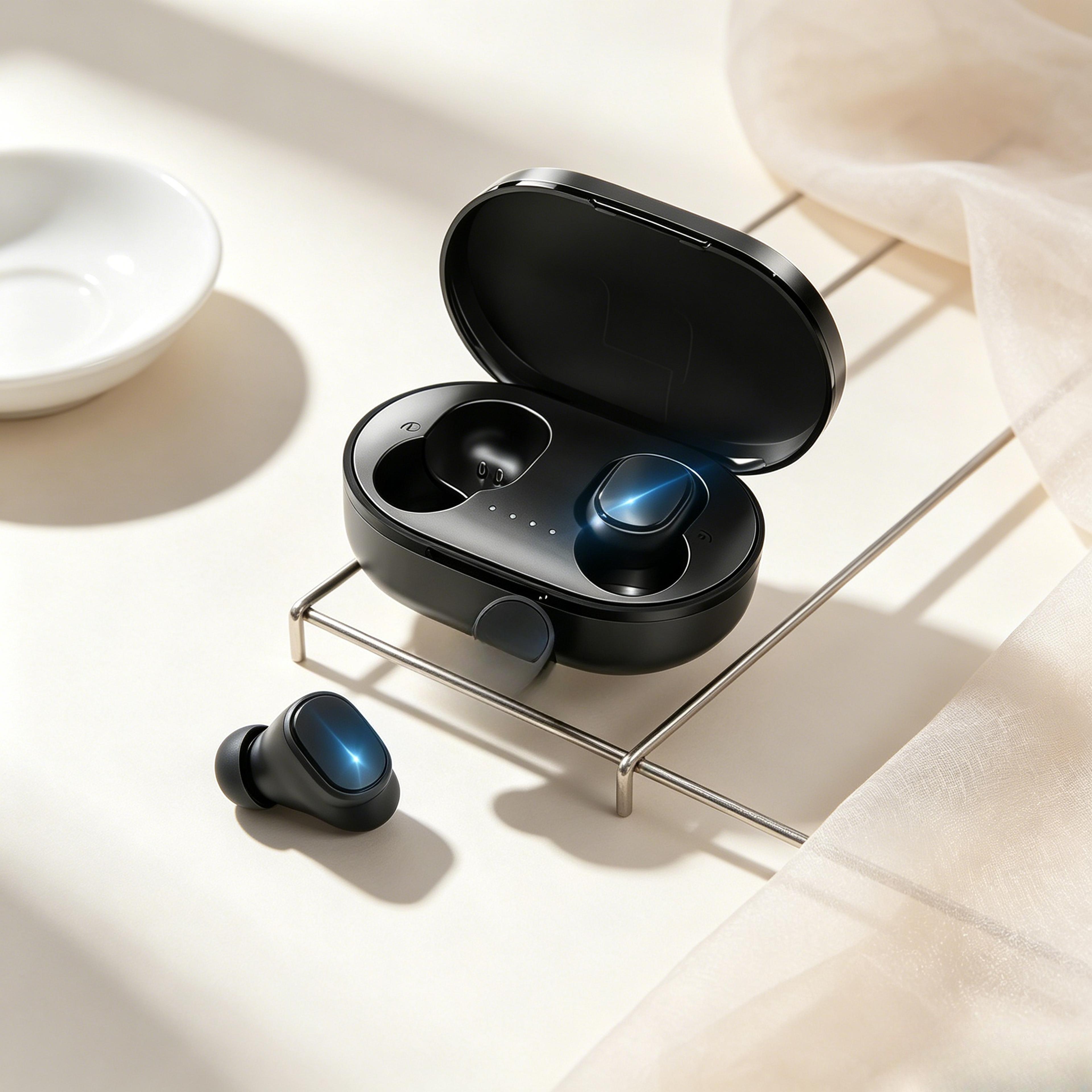 tws bluetooth earphones with noise cancelling and microphone