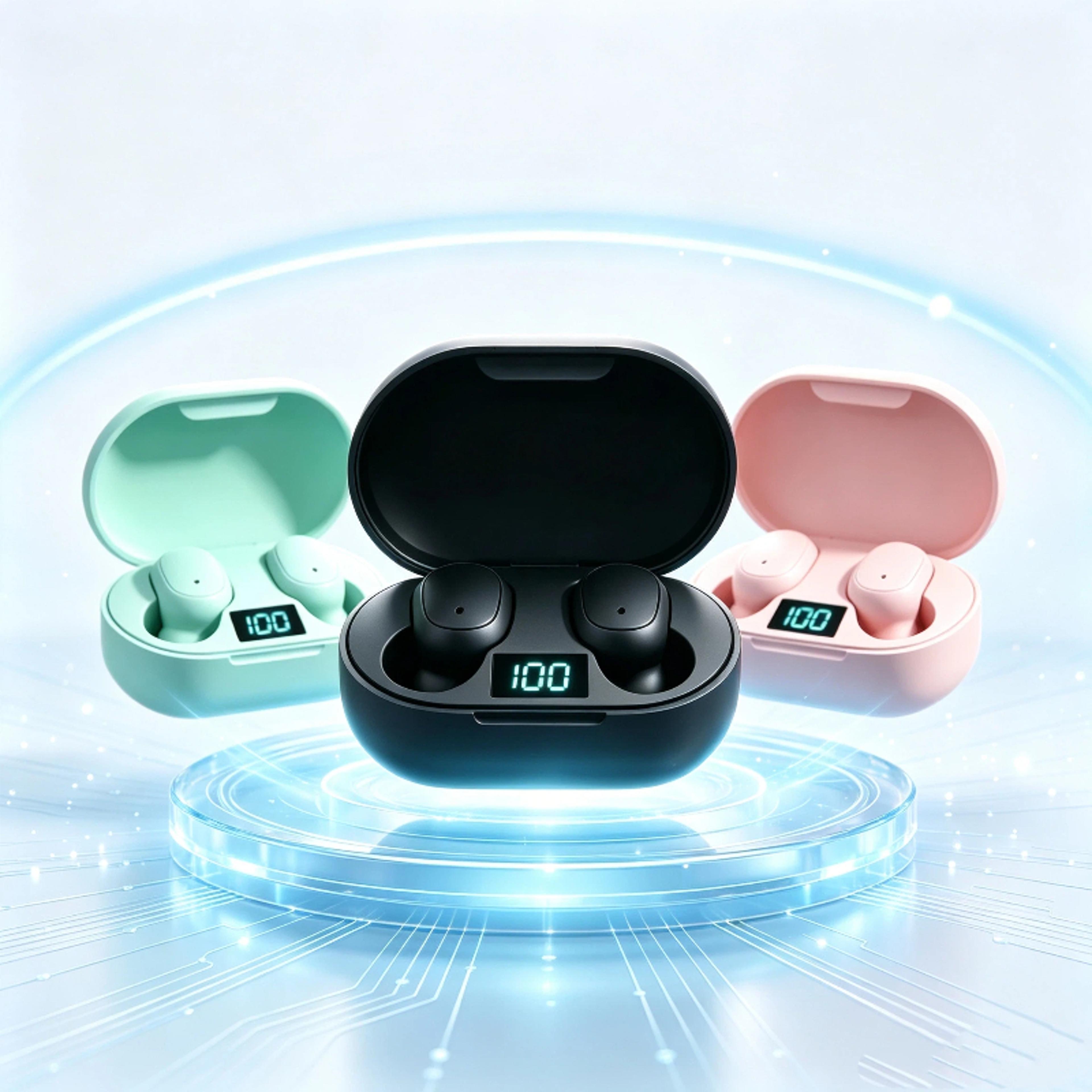 wireless bluetooth earphones with noise cancelling and microphone