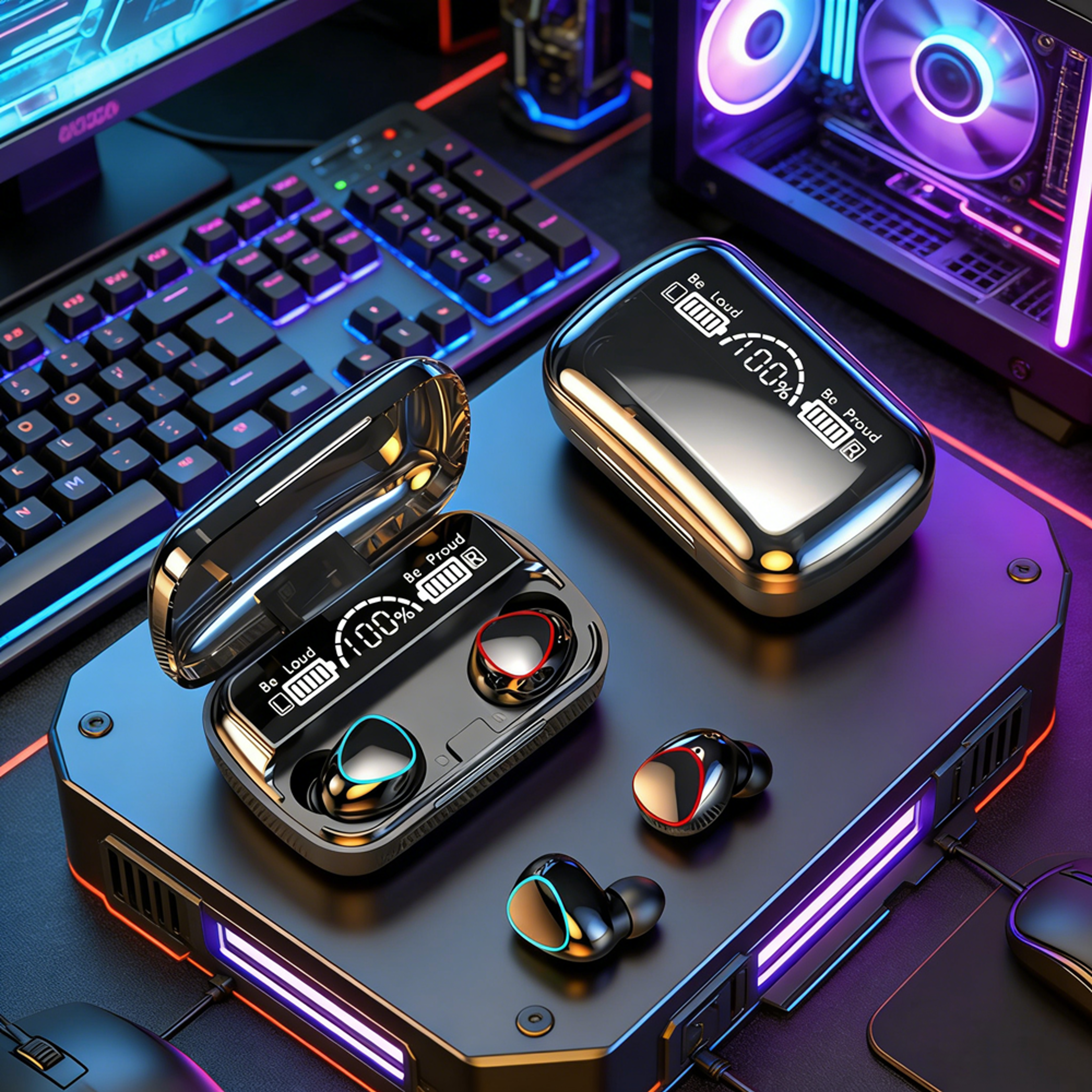 bluetooth tws wireless earbuds with active noise cancellation and microphone