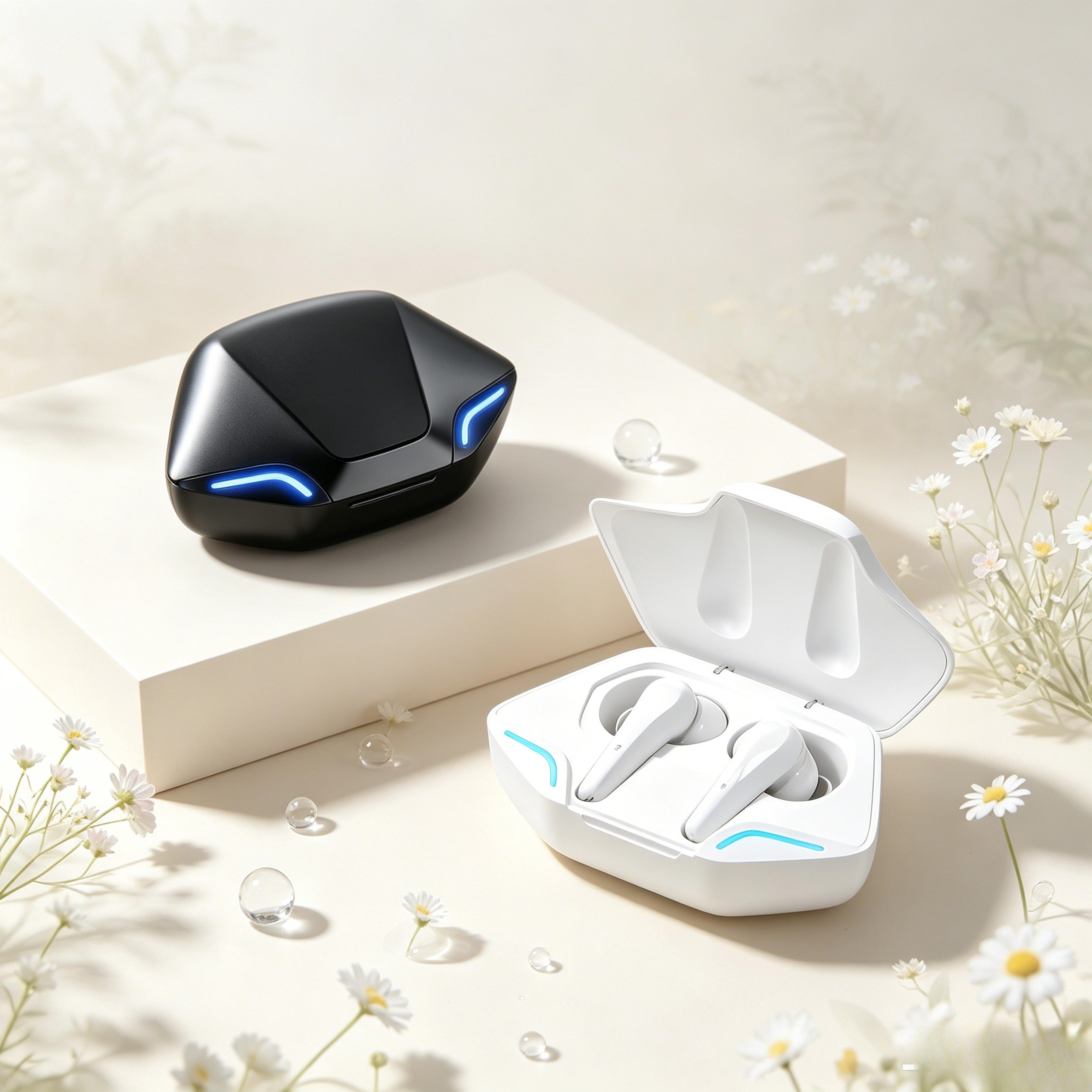 tws wireless bluetooth earbuds active noise cancellation and charging case