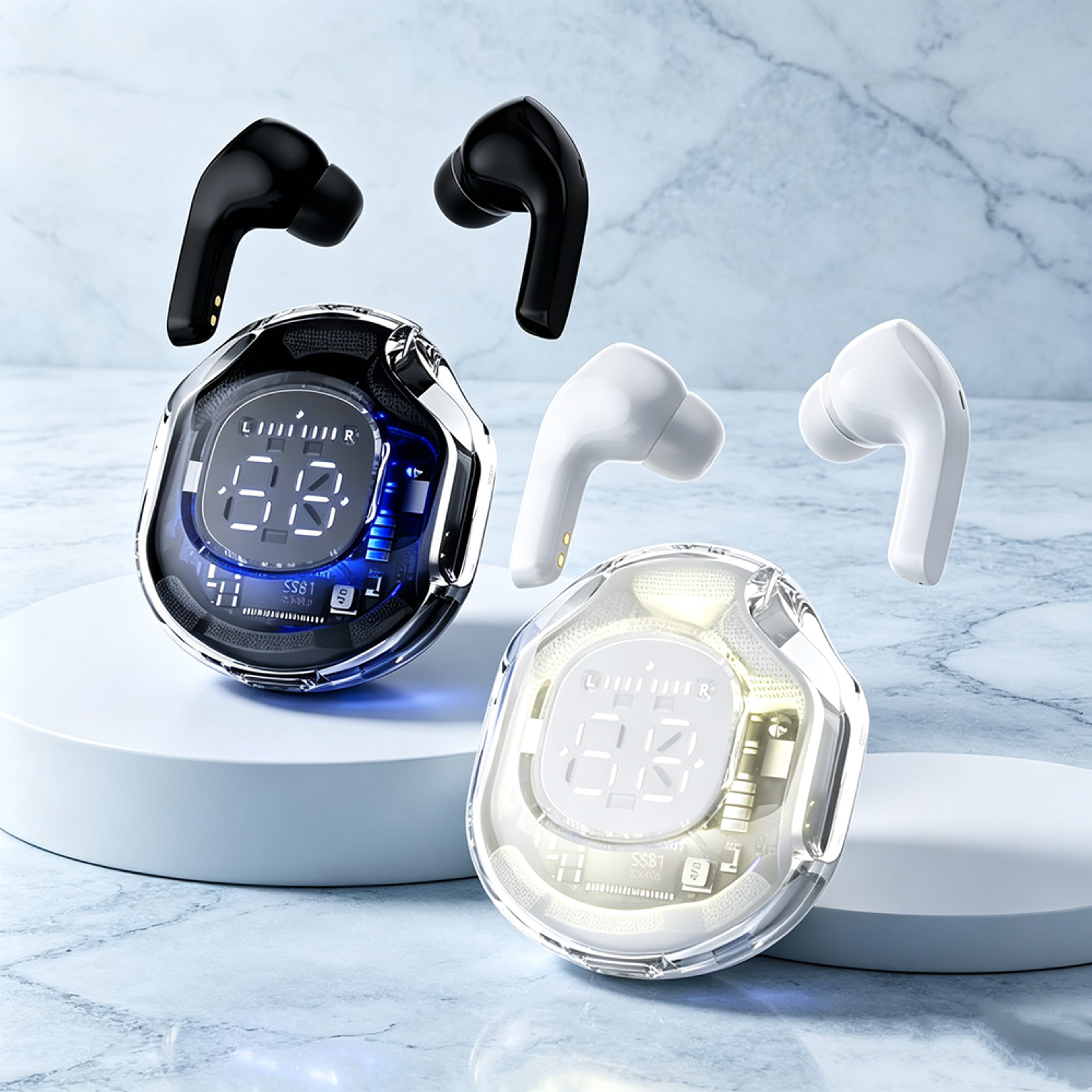 wireless earbuds portable bluetooth headset active noise cancelling tws in ear headphones