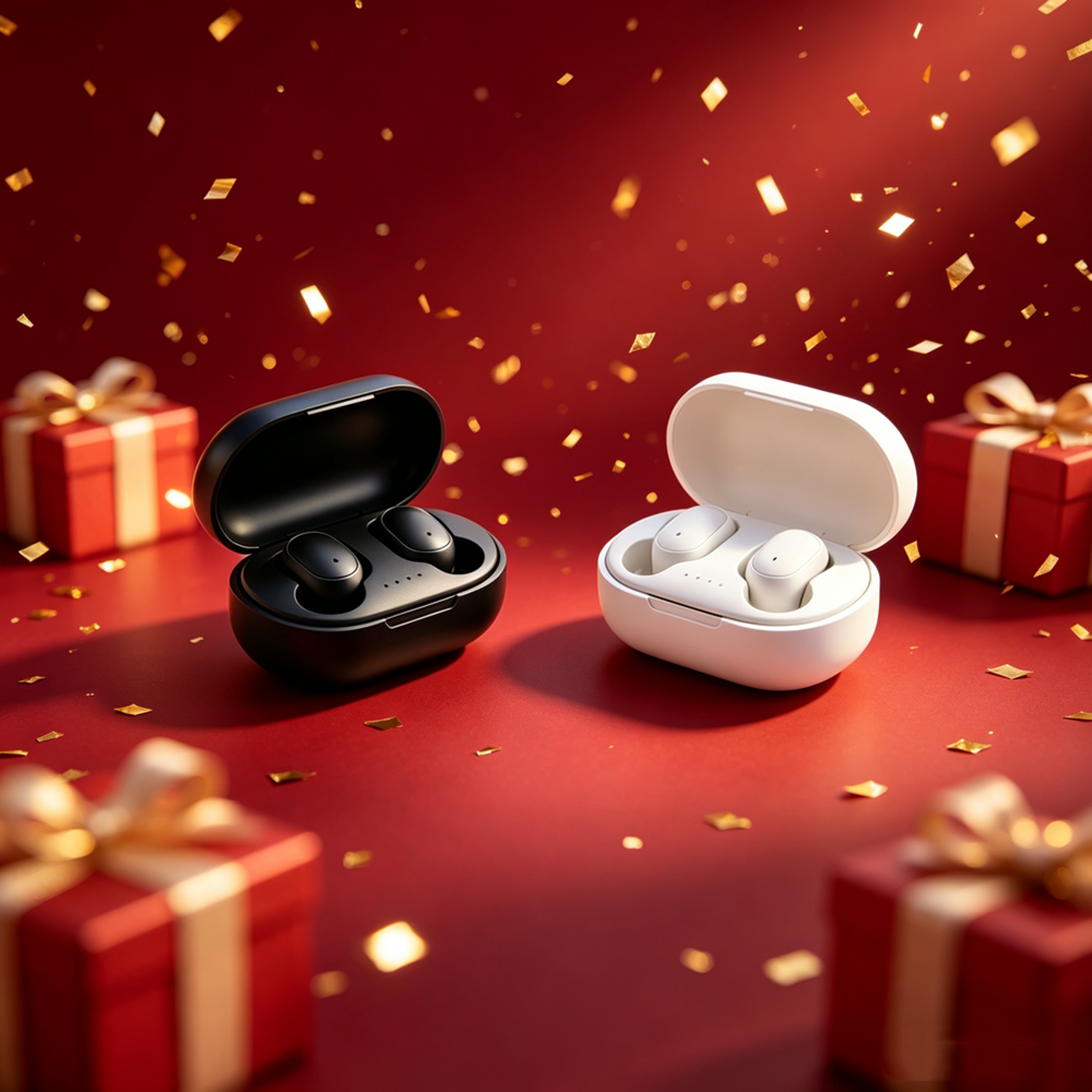 wireless bluetooth earphones with noise cancelling and charging case