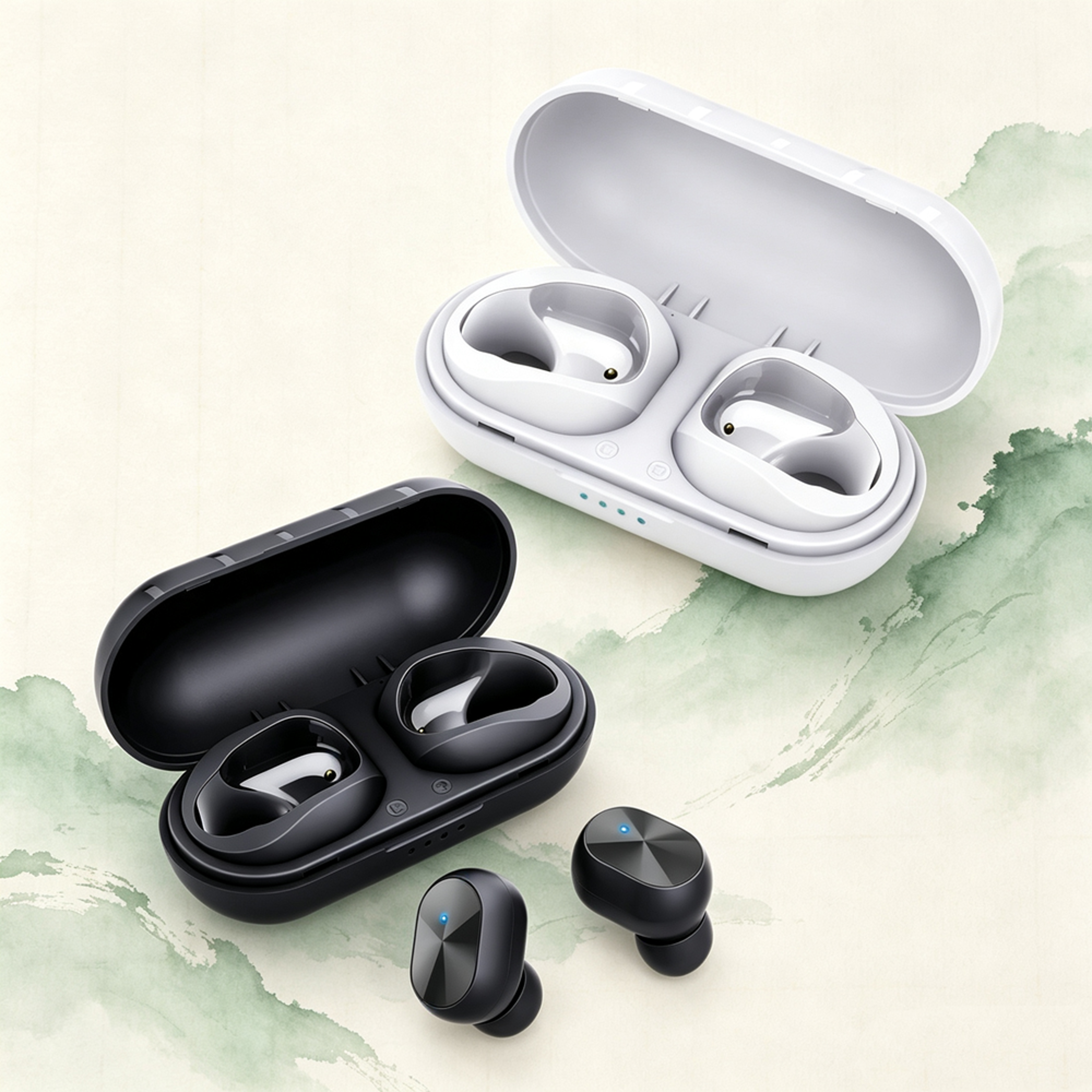 tws wireless bluetooth earbuds active noise cancelling in ear headphones with charging case