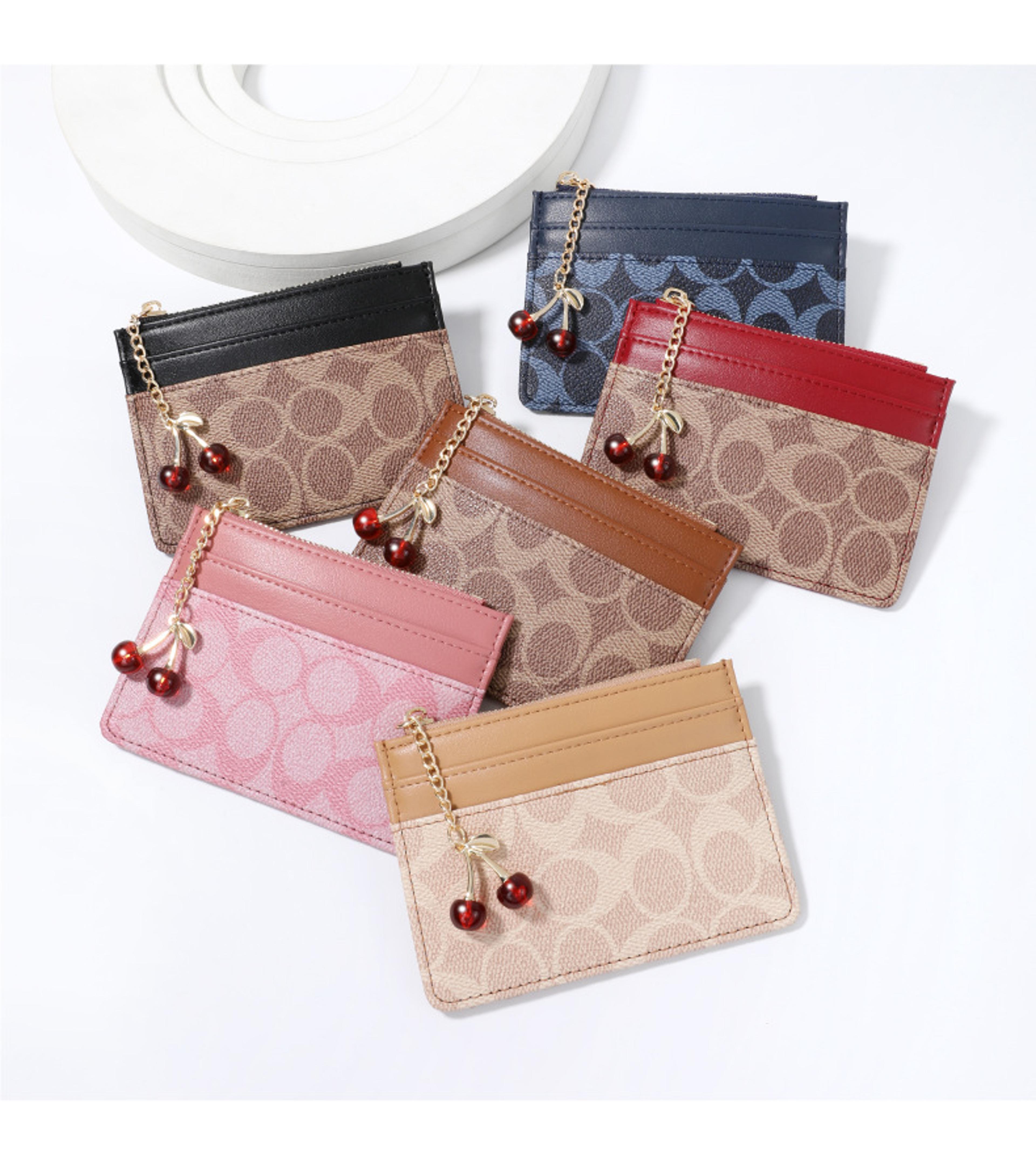 women pu leather small card holder wallet geometric multi function short purse
