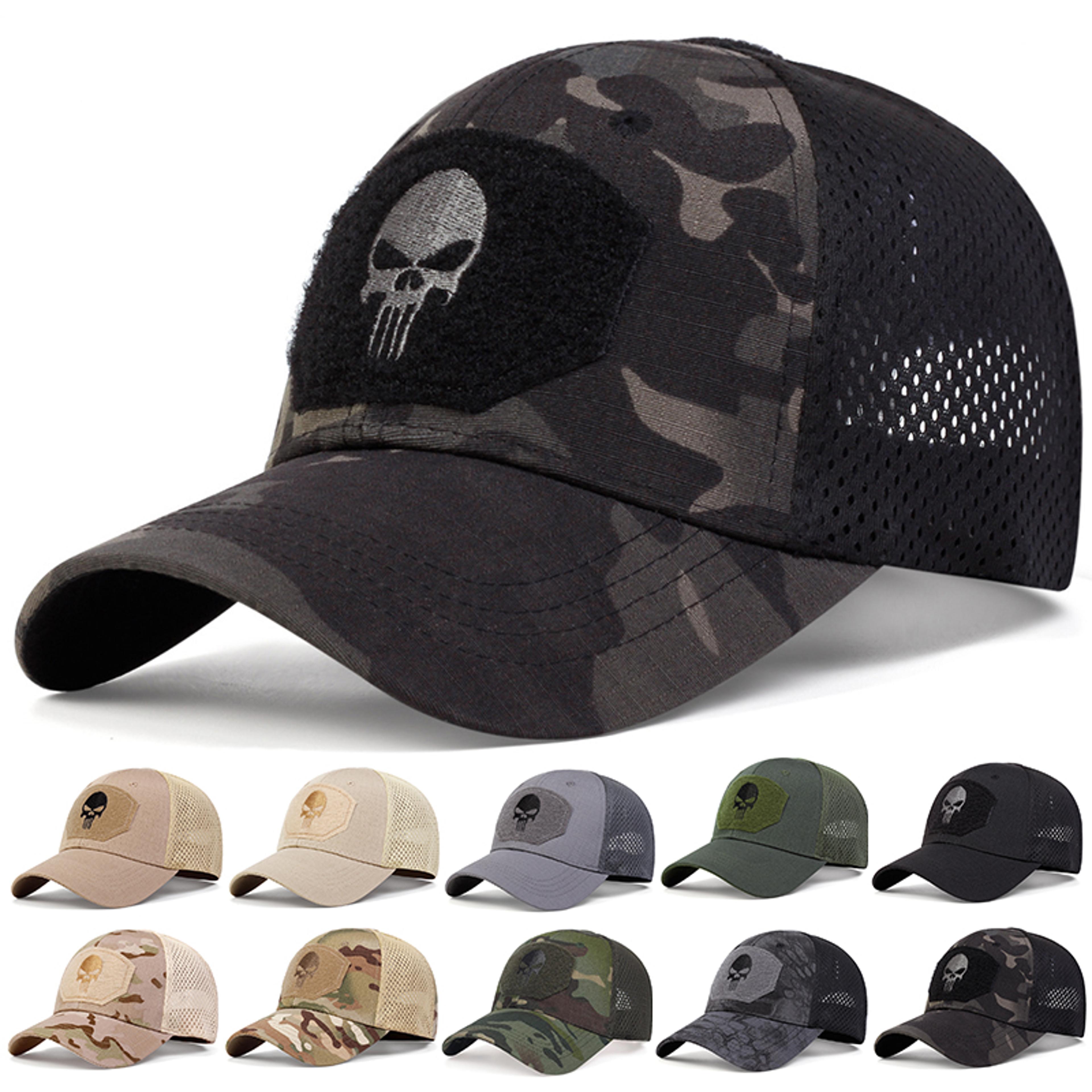 unisex skull embroidered baseball cap with patch breathable casual sunscreen hat adjustable strap