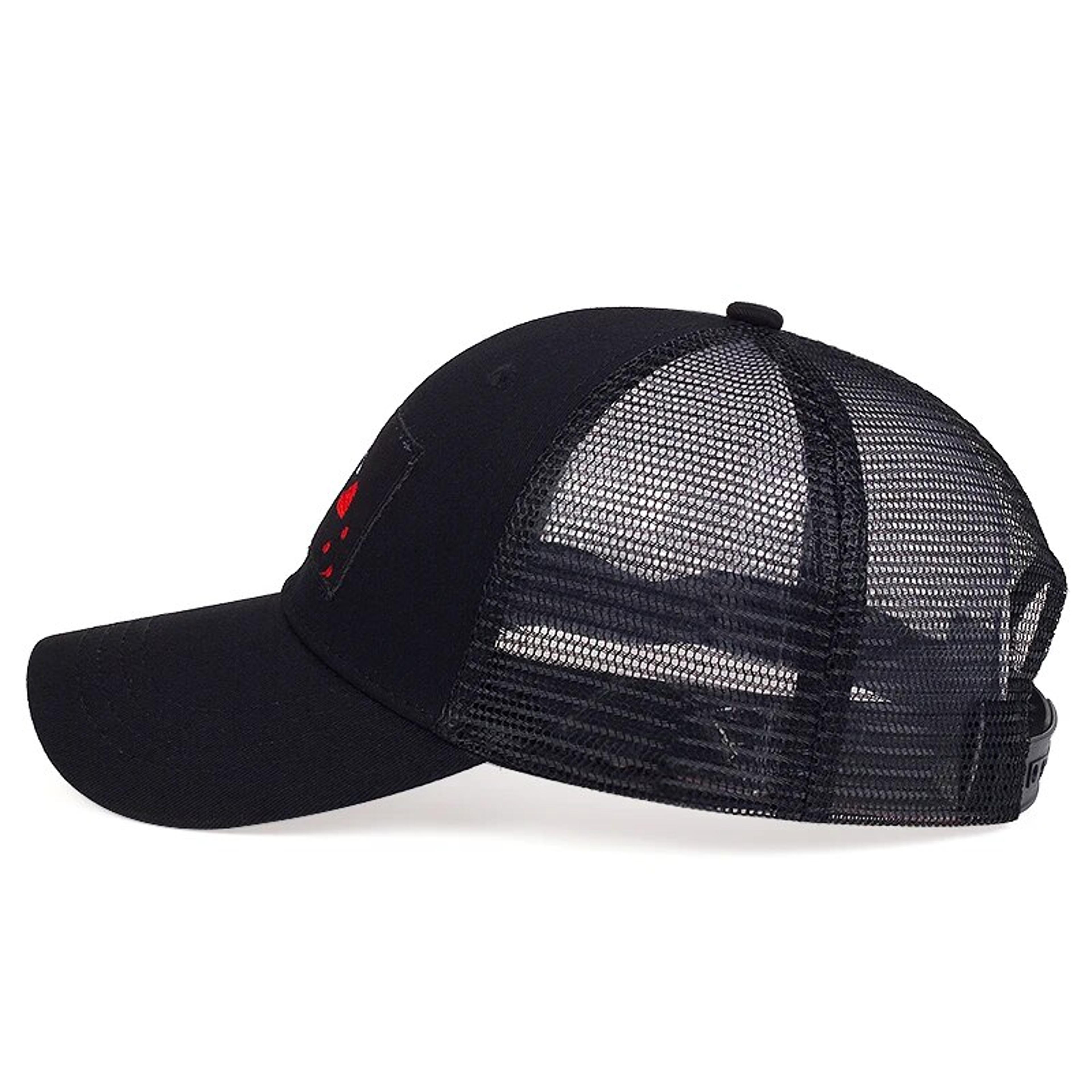 unisex skeleton head heart embroidery baseball net cap adjustable outdoor sunscreen hat