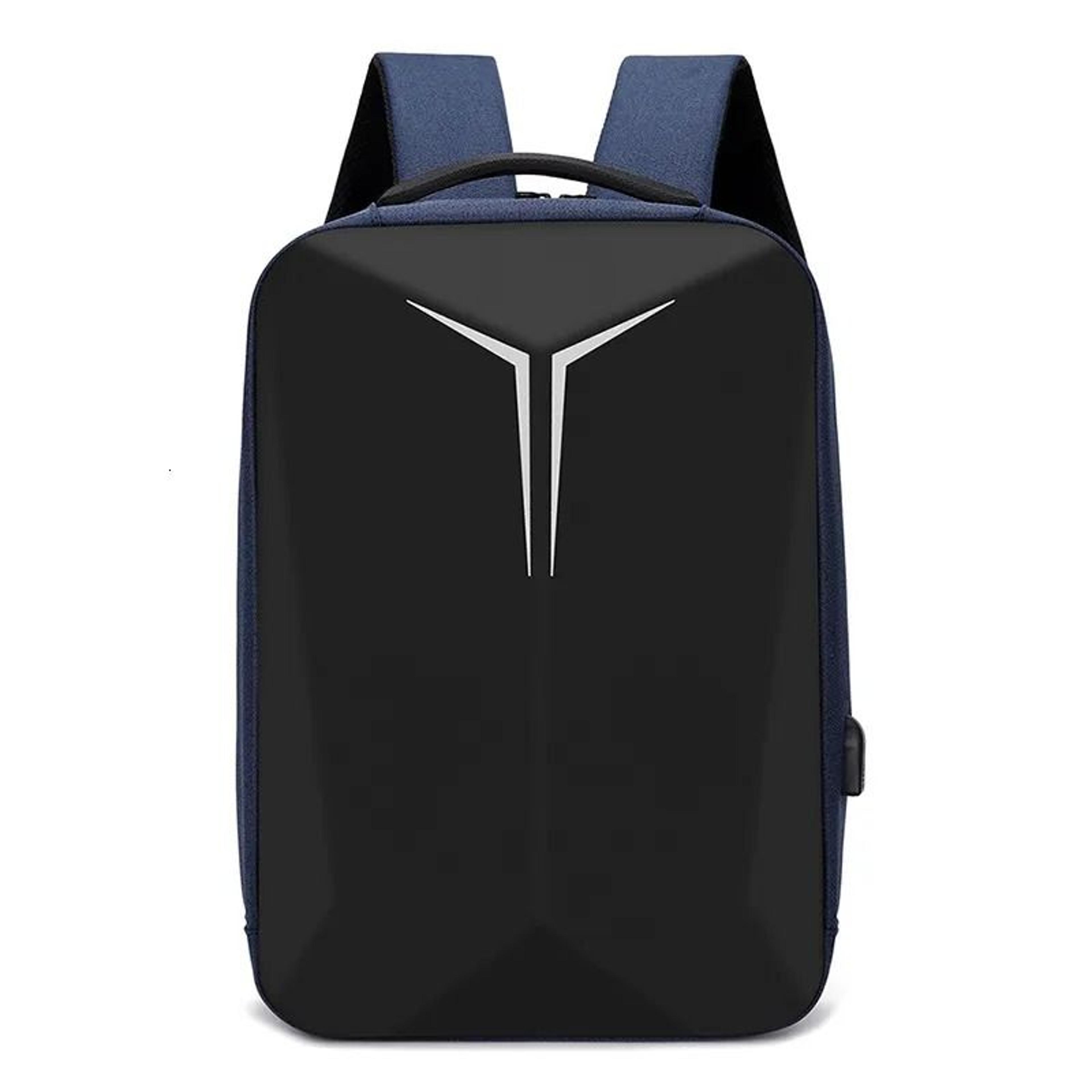 unisex pu backpack with zipper closure and cell phone pocket